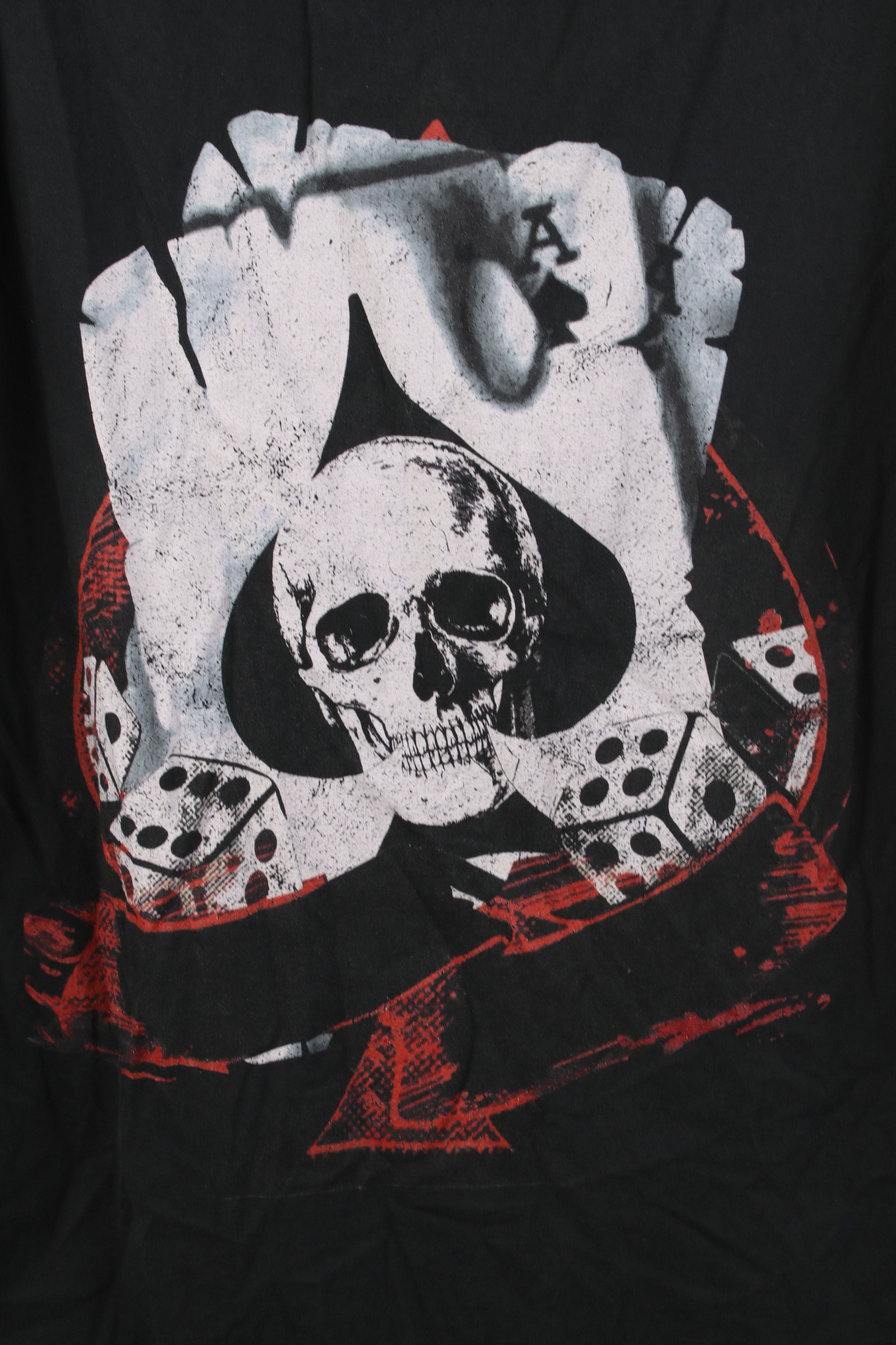 Vintage Vintage 90s Y2K Streetwear Spade Poker Dice T-Shirt Black Size US L / EU 52-54 / 3 - 4 Thumbnail