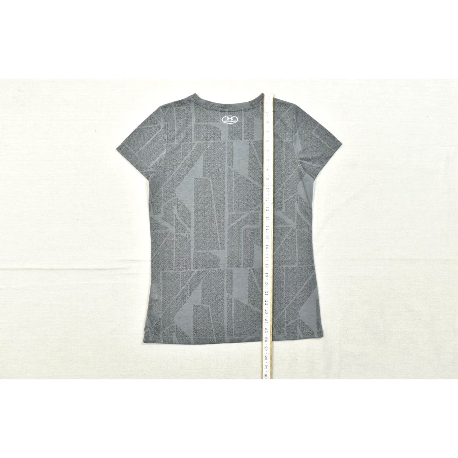 Under Armour Under Armour HeatGear Women's S Gray Geometric Short Sleeve T-Shirt Size 28" / US 6 / IT 42 - 4 Thumbnail