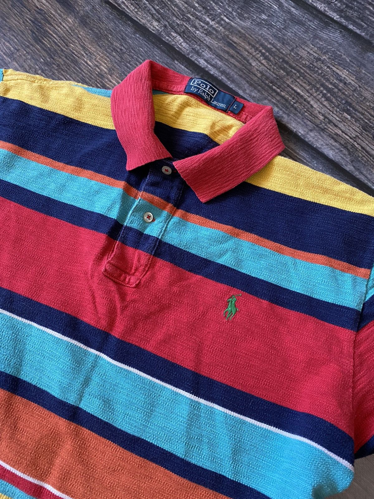 Polo Ralph Lauren × Ralph Lauren Ralph Laurent Coarse Knit Vintage Shirt Size US L / EU 52-54 / 3 - 5 Thumbnail