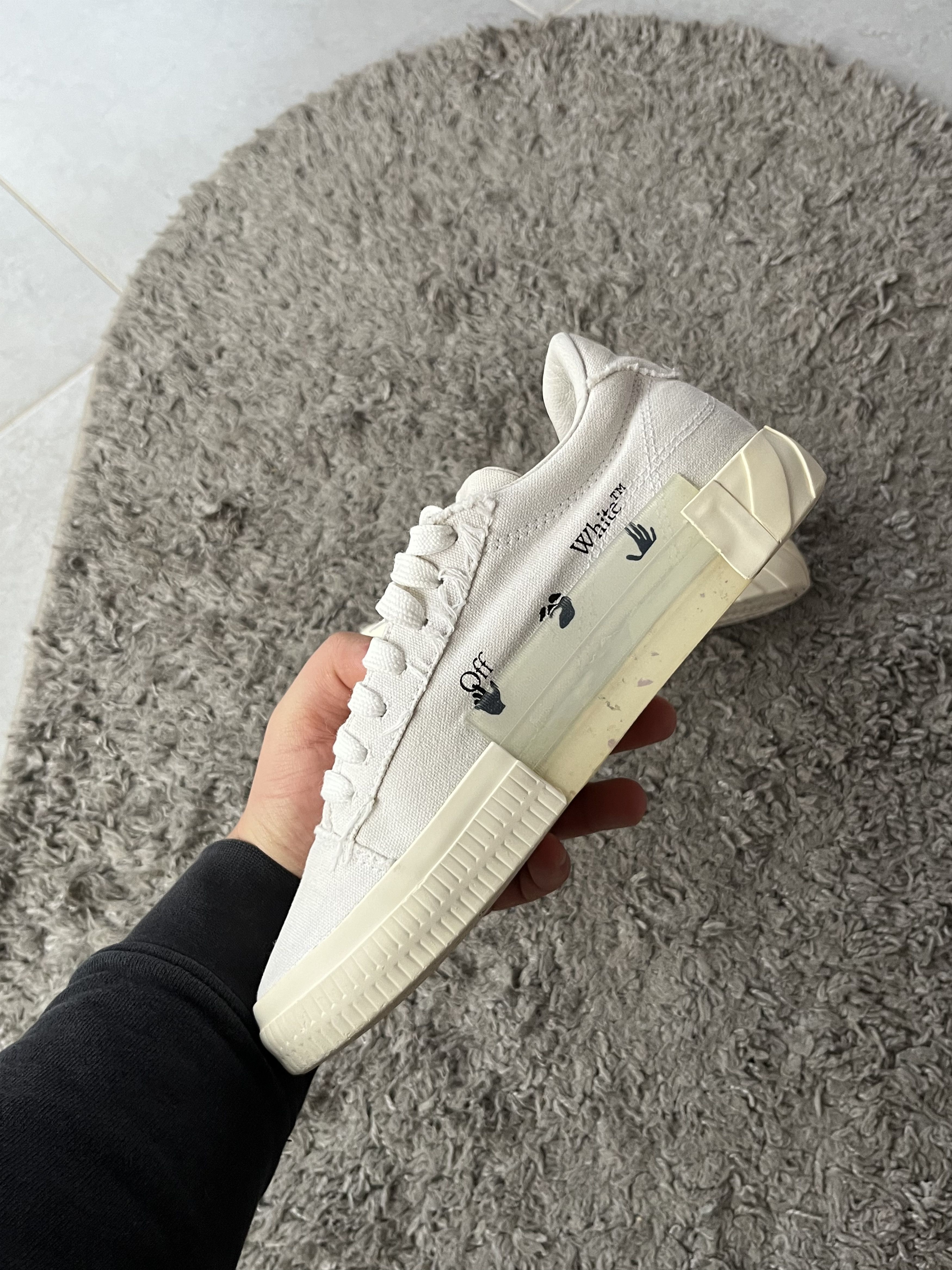 Off-White Vintage OFF-WHITE Liw Vulcanized Eco Canvas Sneakers Y2K Size US 7.5 / EU 40-41 - 10 Thumbnail
