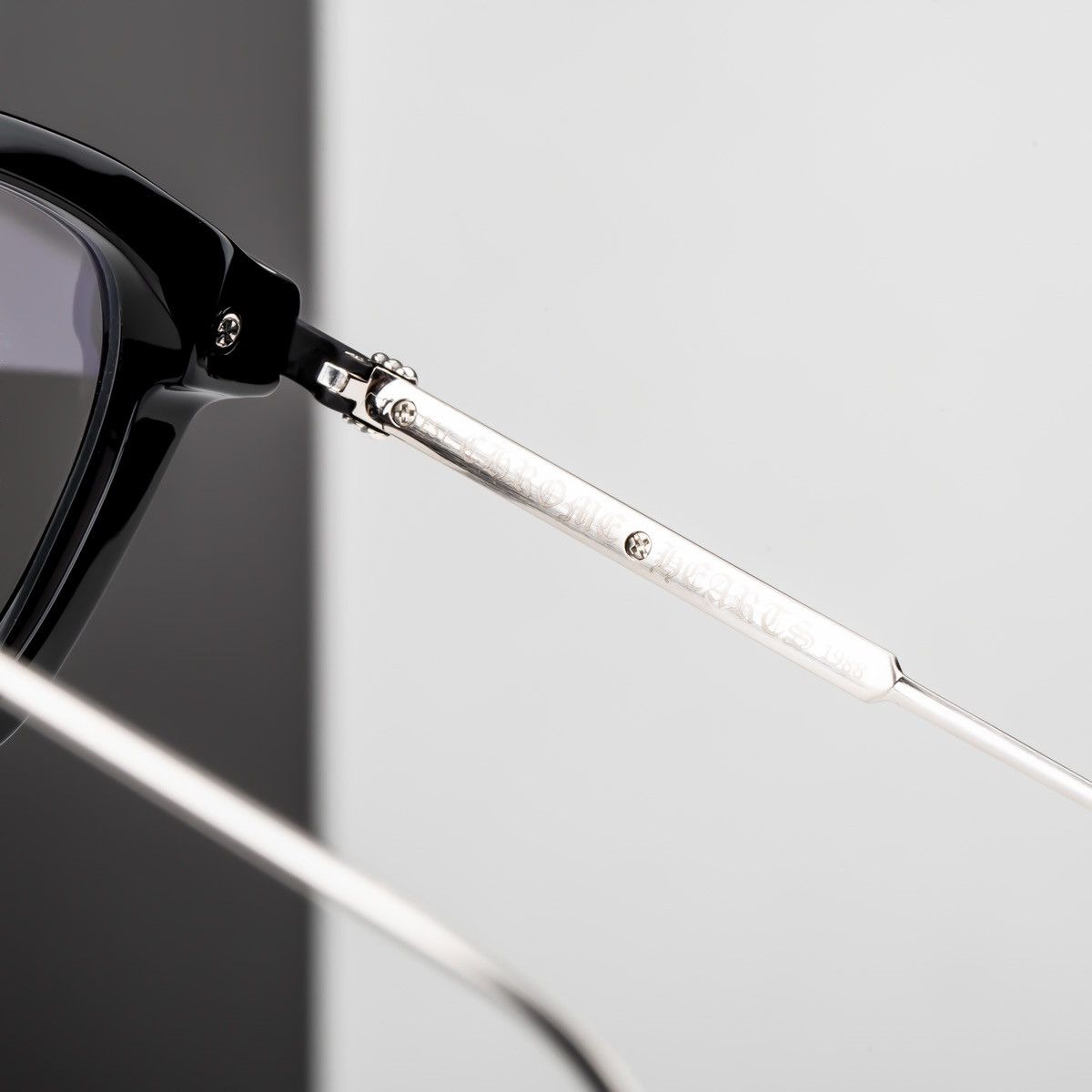 Chrome Hearts CHROME HEARTS CUMPTION-A BLACK-BRUSHED SILVER GLASSES Size ONE SIZE - 5 Thumbnail