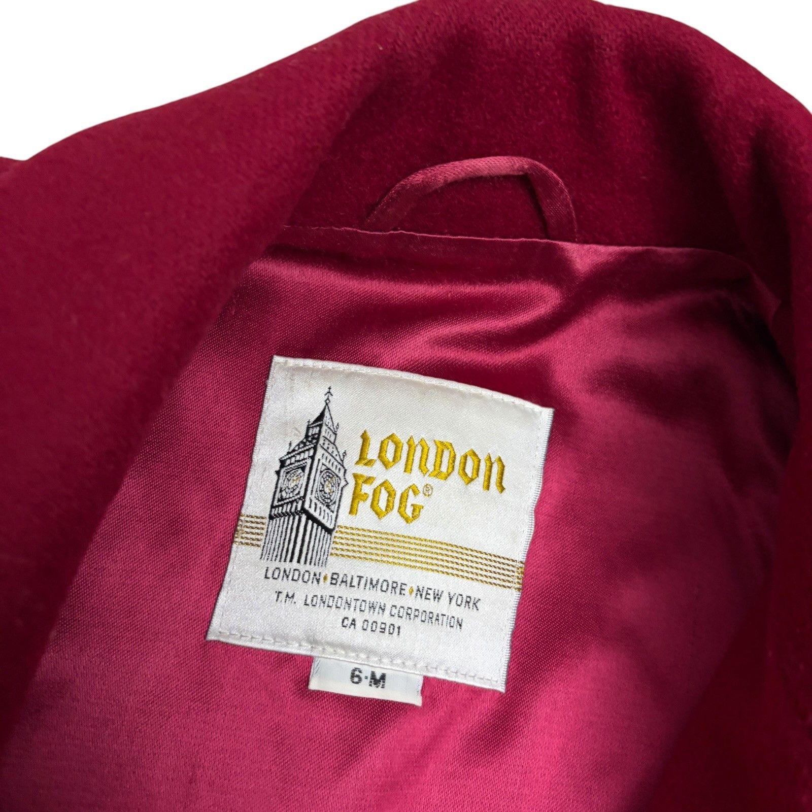 London Fog VINTAGE LONDON FOG Virgin Wool Winter Business Pea Coat 6 Size M / US 6-8 / IT 42-44 - 6 Thumbnail