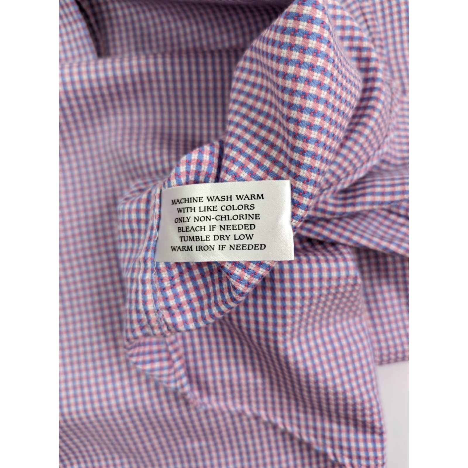 Neiman Marcus VINTAGE Neiman Marcus Shirt Mens Size 16 34/35 Pink Check 100% Cotton 80's 2-Ply Size US L / EU 52-54 / 3 - 8 Thumbnail