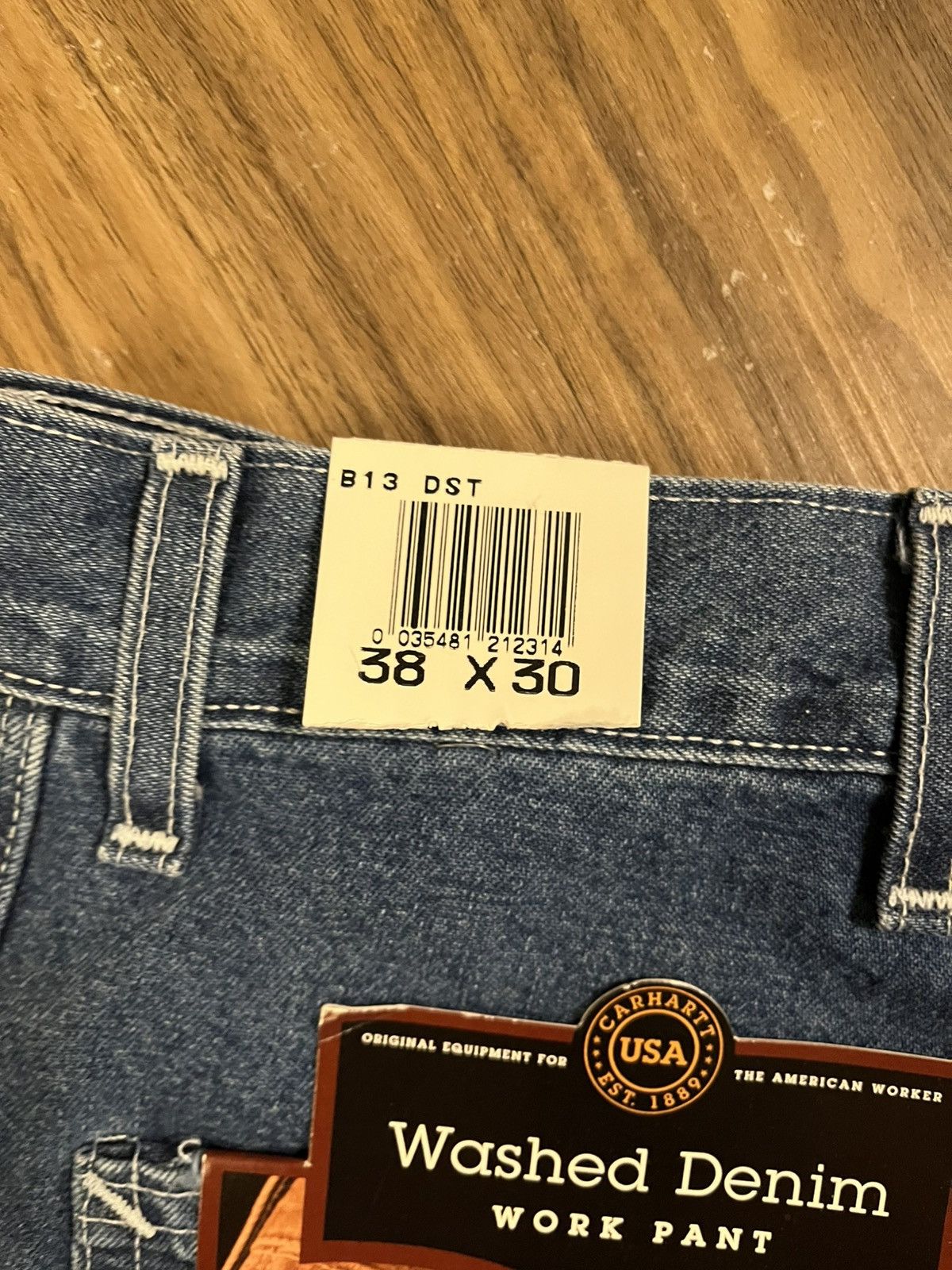 Carhartt 1999 Carhartt Carpenter/Work Washed Denim New 38x30 Vintage Size US 38 / EU 54 - 4 Thumbnail