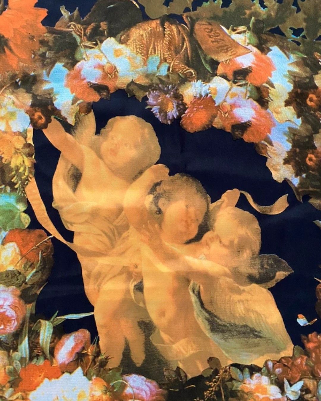Dolce & Gabbana PRINTED CUPIDS SILK SCARF Size ONE SIZE - 2 Thumbnail