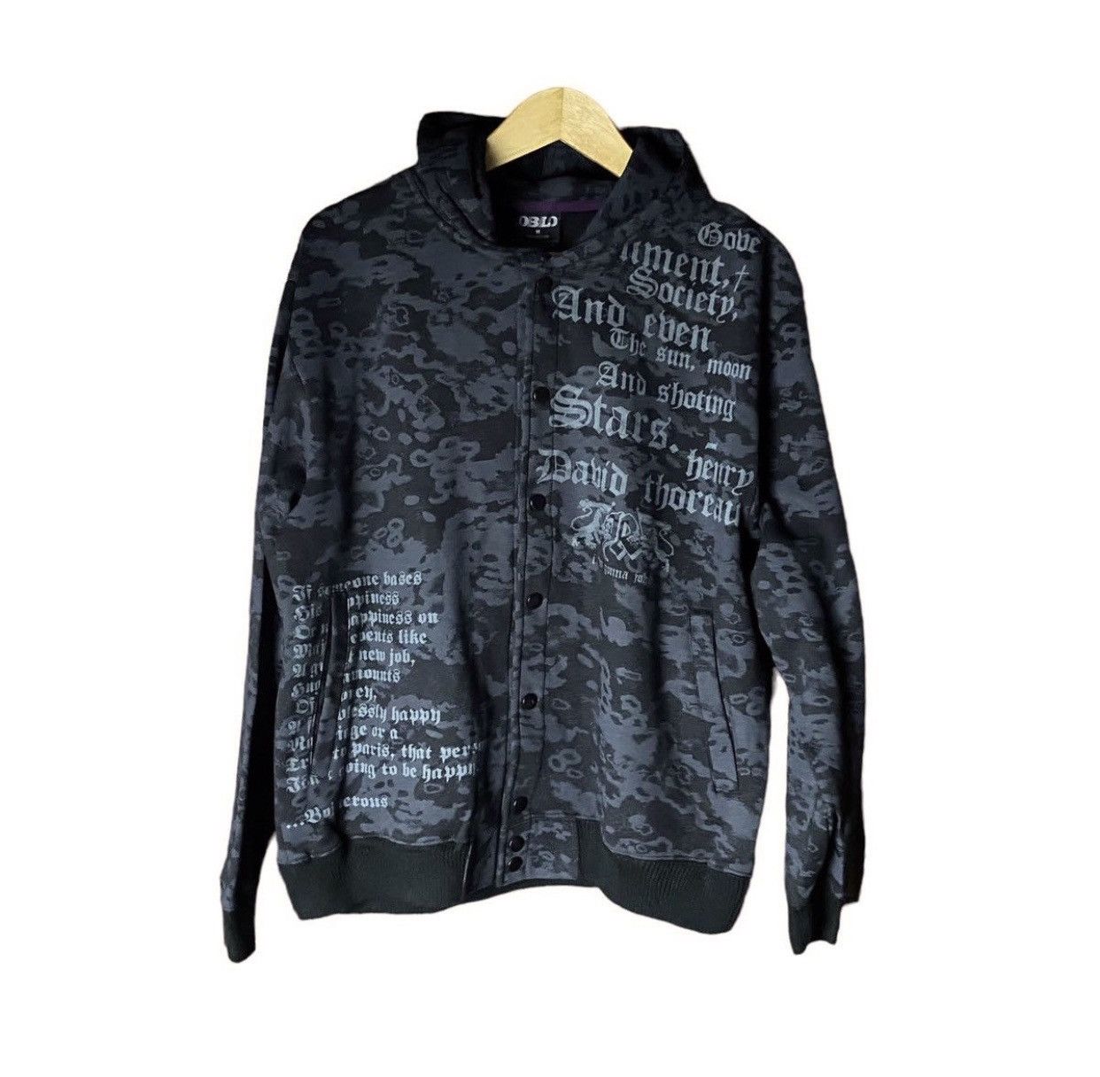 image of If Six Was Nine x Le Grande Bleu L G B 2000's Oblo Japanese Poem Tattoo Hoodie Ifsixwas9 in Black (