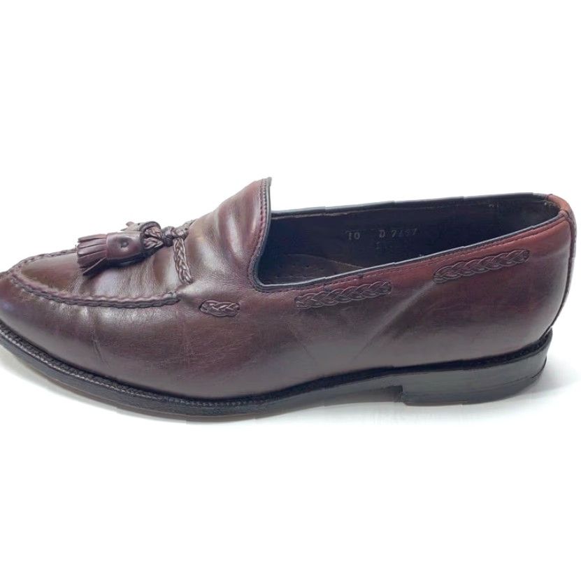 Allen Edmonds Allen Edmonds The Adams Loafers Burgundy Leather Tassel Men’s 10D Preppy Dress Mens Size US 10 / EU 43 - 7 Thumbnail