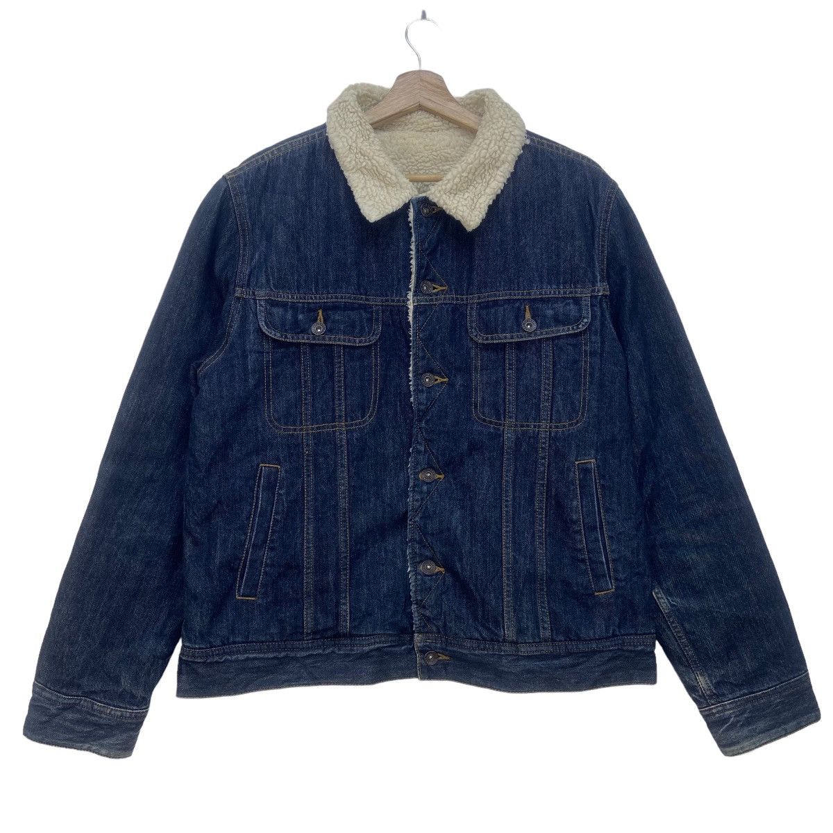 Japanese Brand Japanese Brand GU Western Sherpa Trucker Denim Jacket Size US M / EU 48-50 / 2 - 3 Thumbnail