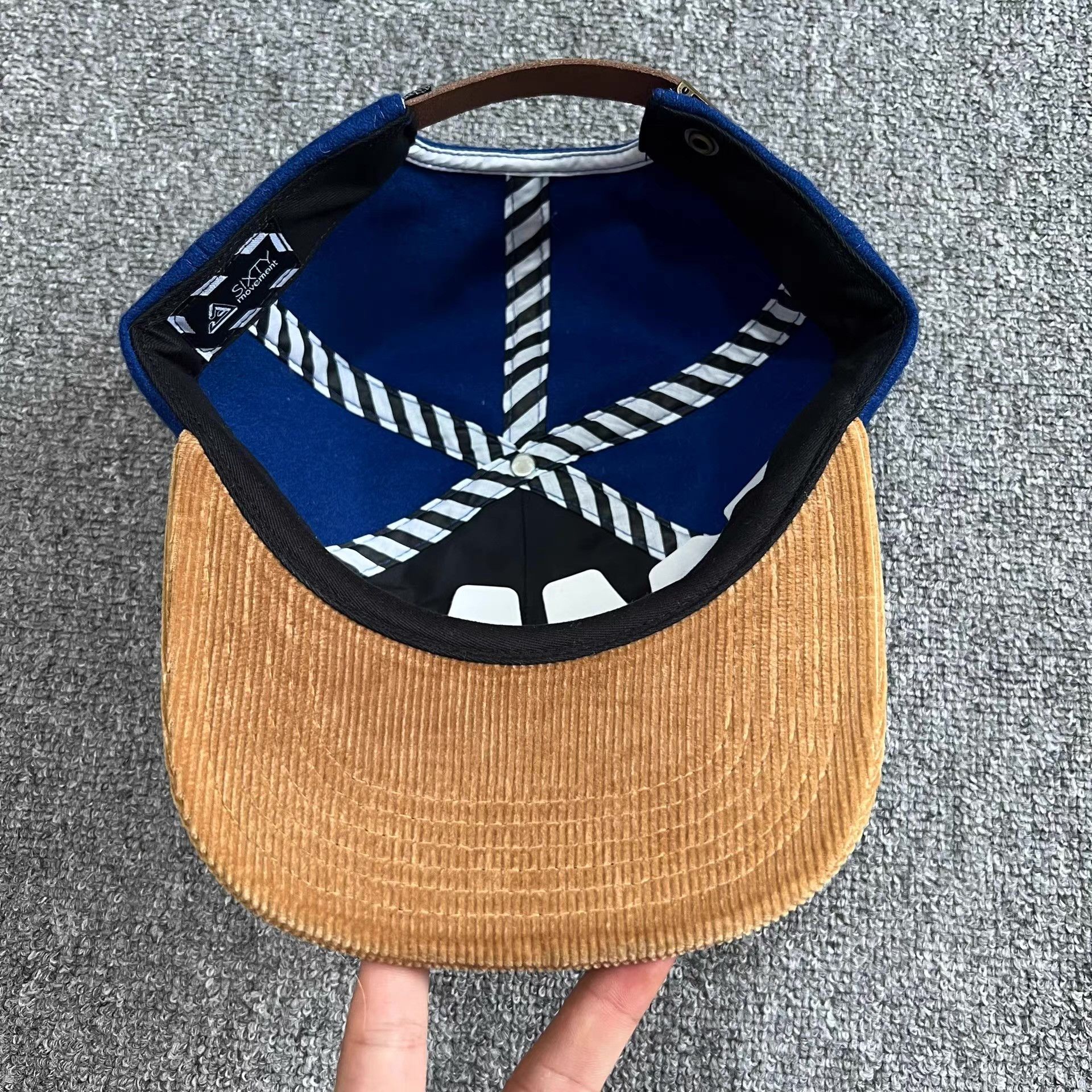 Sixty SIXTY vintage embroidered woolen corduroy baseball cap Q7 Size ONE SIZE - 4 Thumbnail
