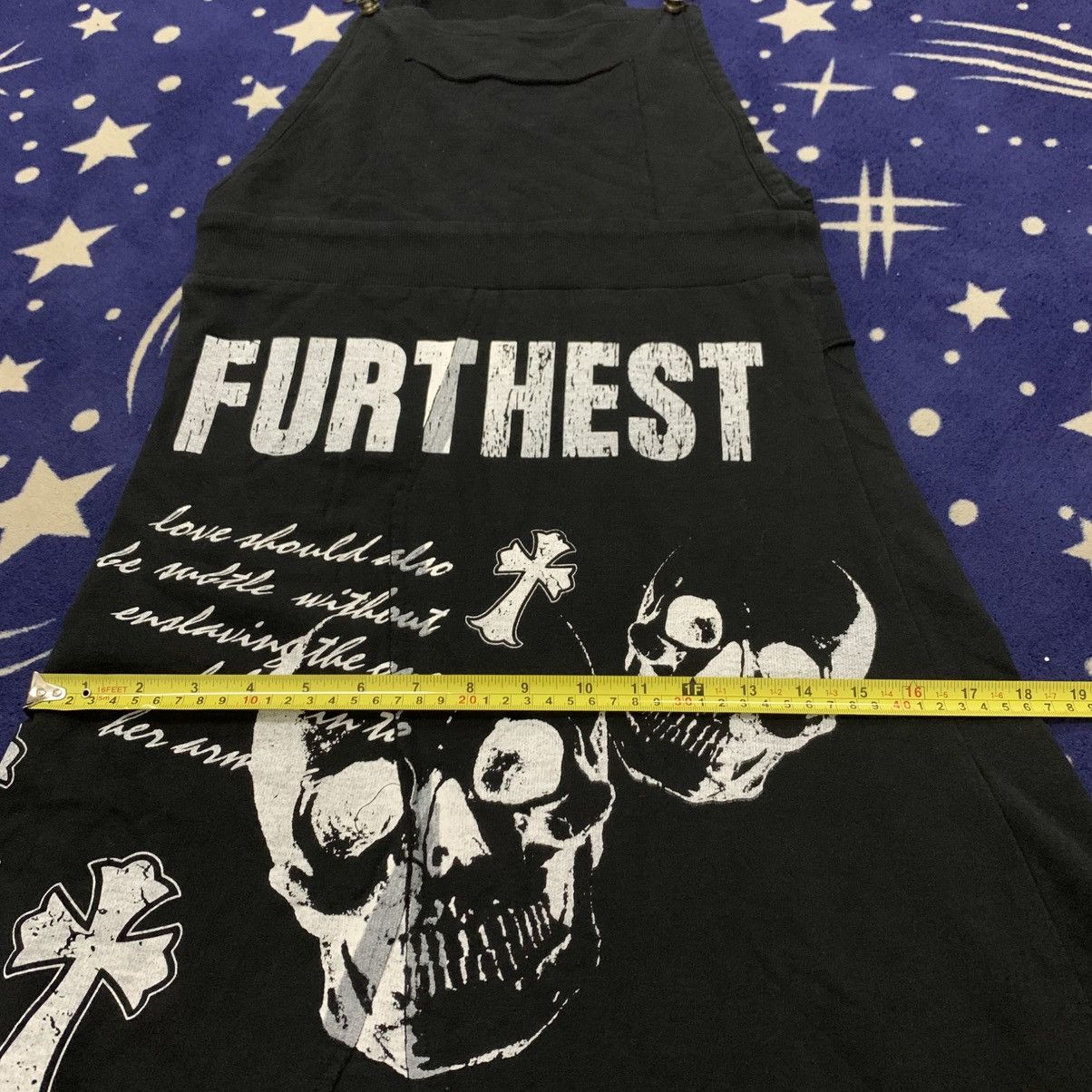 Japanese Brand M.K.R Gothic Skull Print Hooded Overall Dress Size XS / US 0-2 / IT 36-38 - 16 Thumbnail