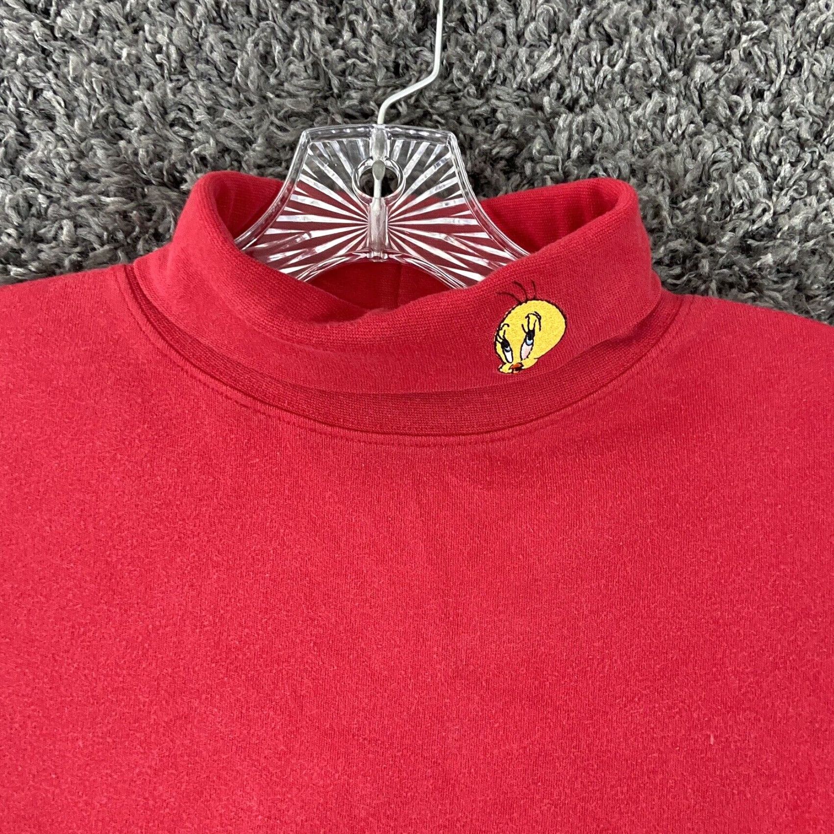 Vintage VINTAGE Warner Bros Tweety Blouse Shirt Women Red Turtle Neck Long Sleeve M Size M / US 6-8 / IT 42-44 - 6 Thumbnail