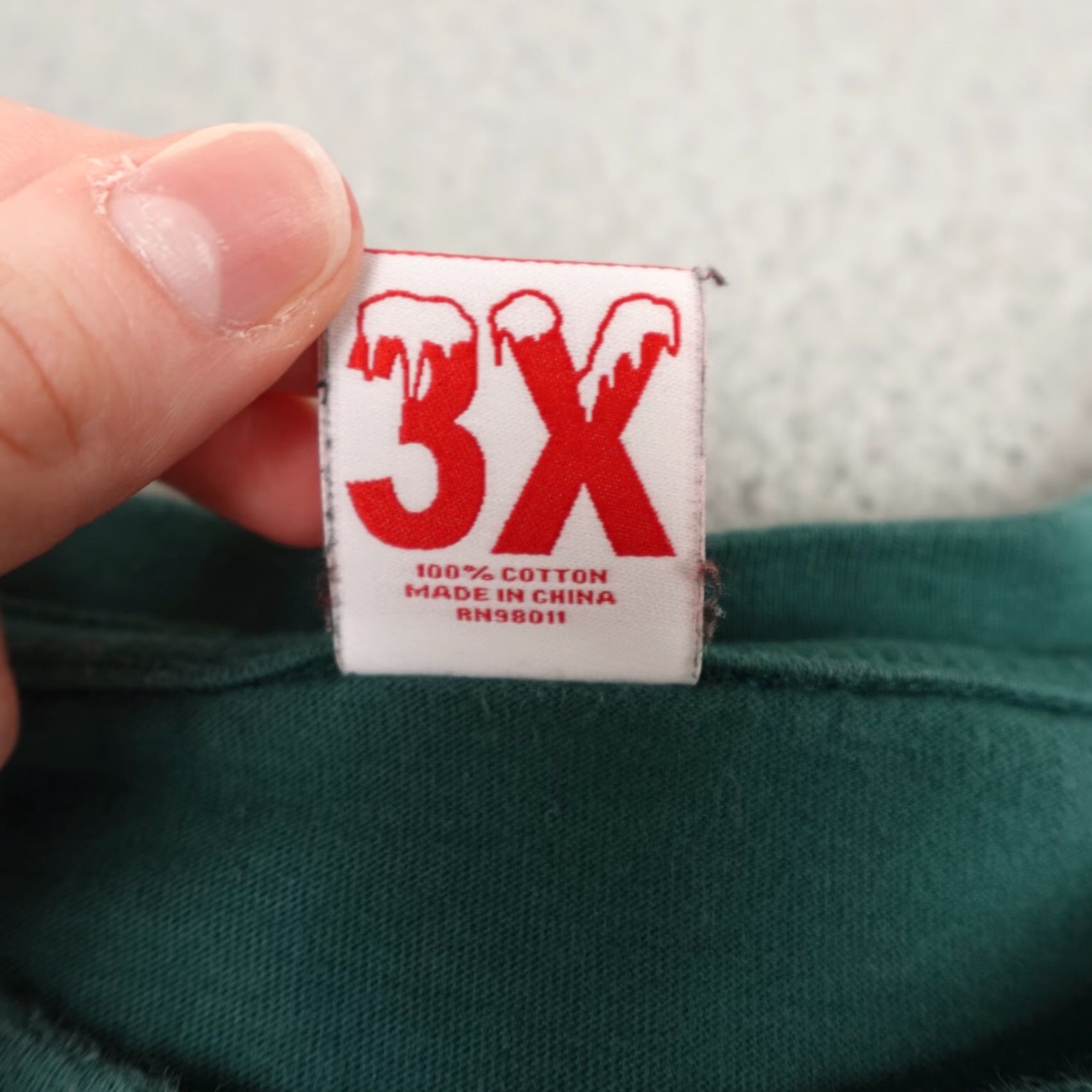 Vintage Ice Cream Shirt Mens 3X Green Good For Health Graphic Hip Hop Y2K Double-Sided Size US XXL / EU 58 / 5 - 4 Thumbnail