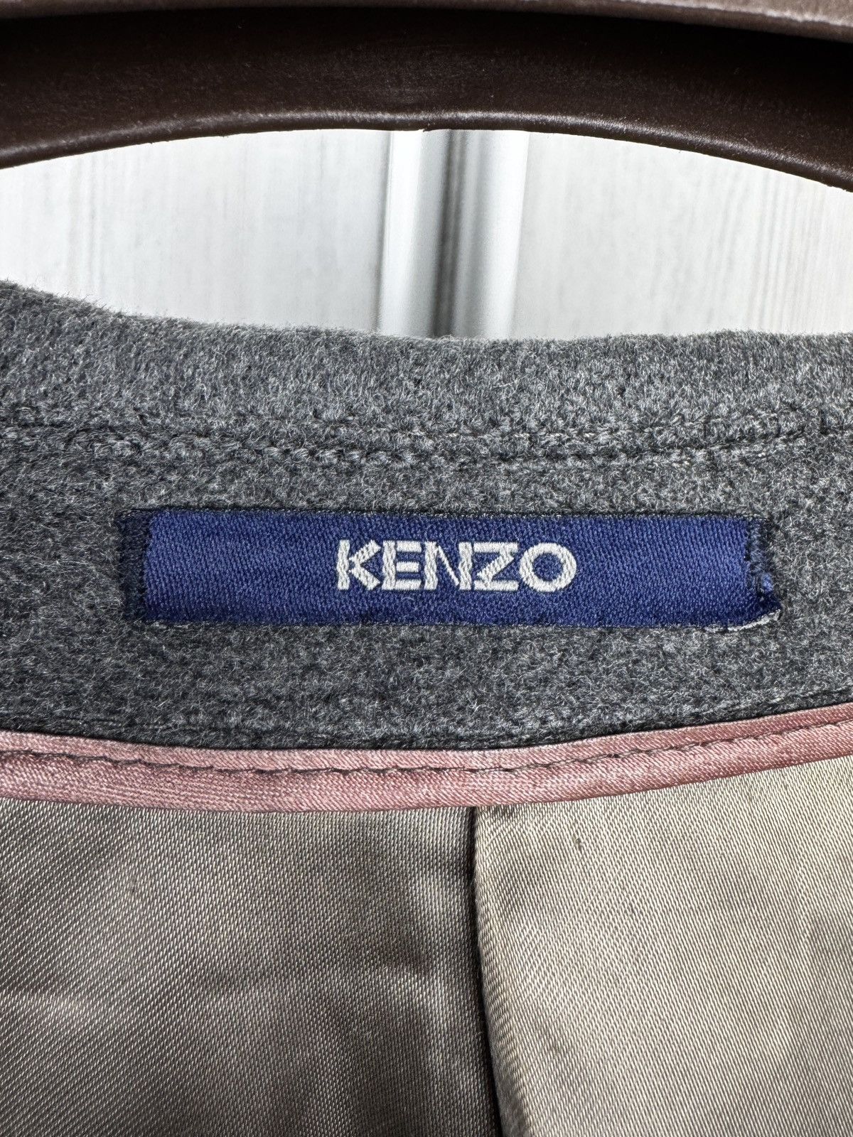 Kenzo Kenzo Homme grey wool long trench classic coat size 54 Size US L / EU 52-54 / 3 - 10 Thumbnail