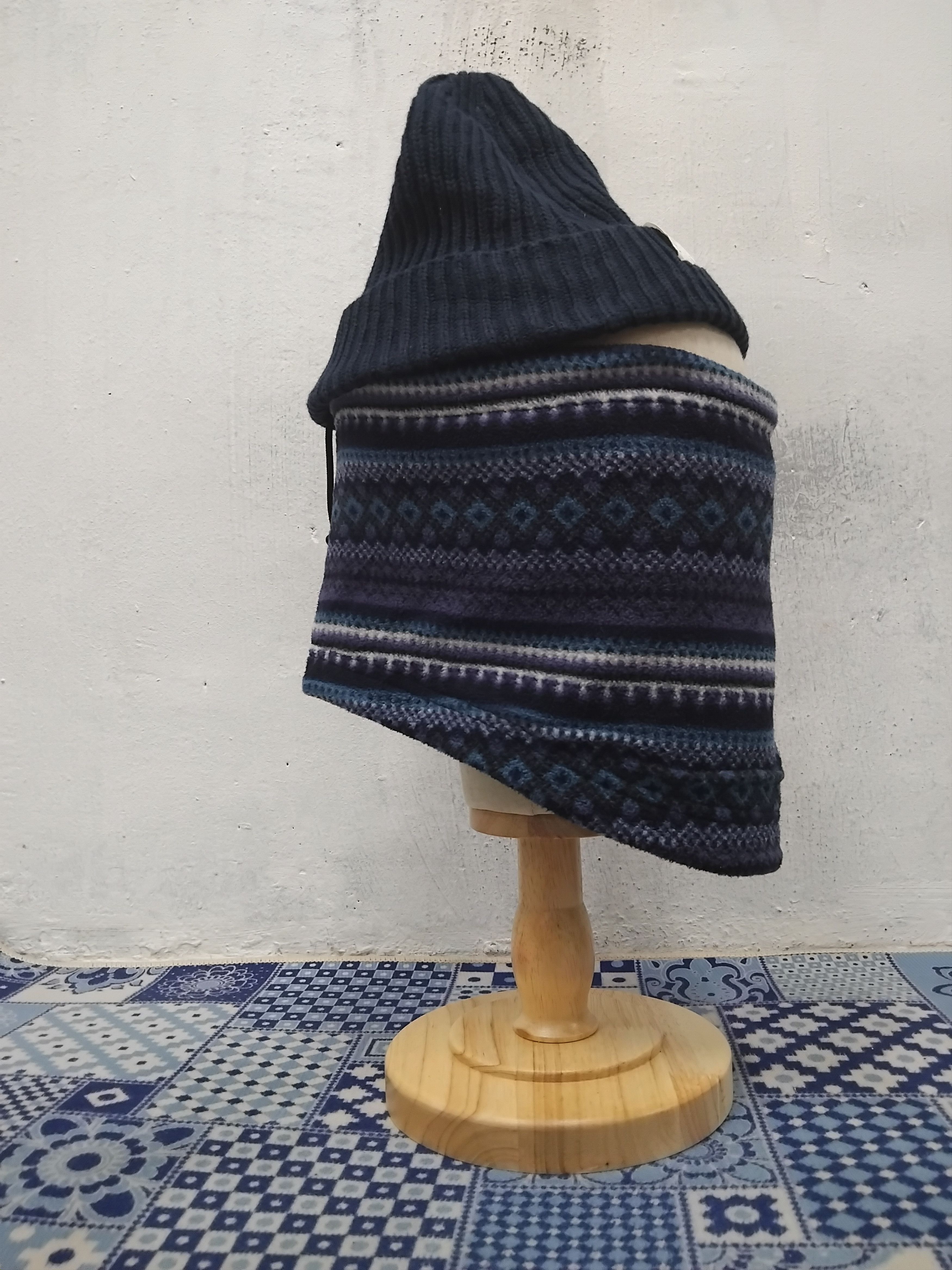 Japanese Brand Abstract blue colour head mask Size ONE SIZE - 6 Thumbnail