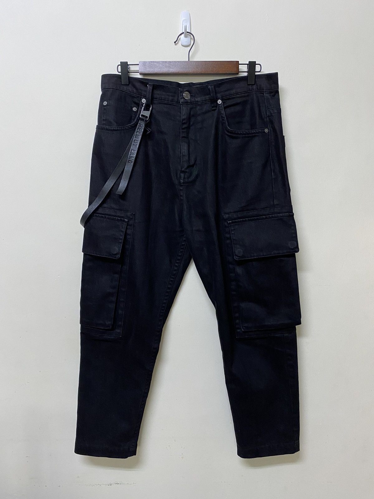 image of Helmut Lang Waxed Jeans in Black, Men's (Size 30)