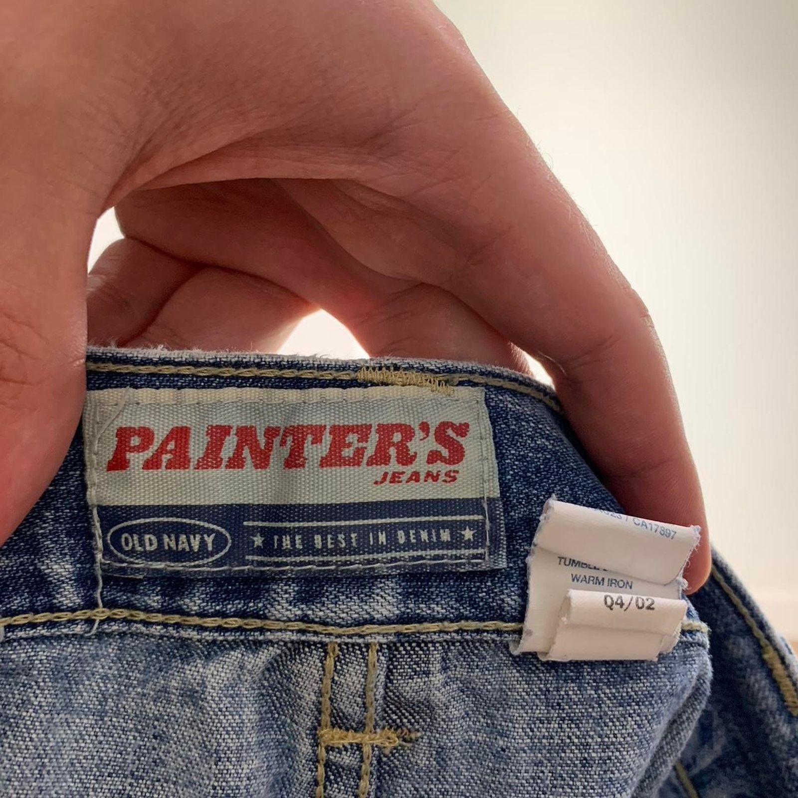 Old Navy × Vintage Vintage Y2K Old Navy Carpenter Baggy Light Wash Jean Shorts Size US 42 / EU 58 - 6 Thumbnail