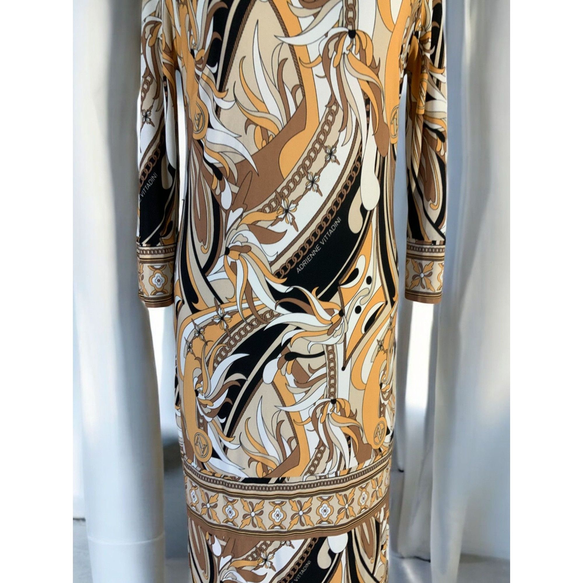 Designer Adrienne Vittadini Womens Small Midi Designer Dress Size S / US 4 / IT 40 - 3 Thumbnail