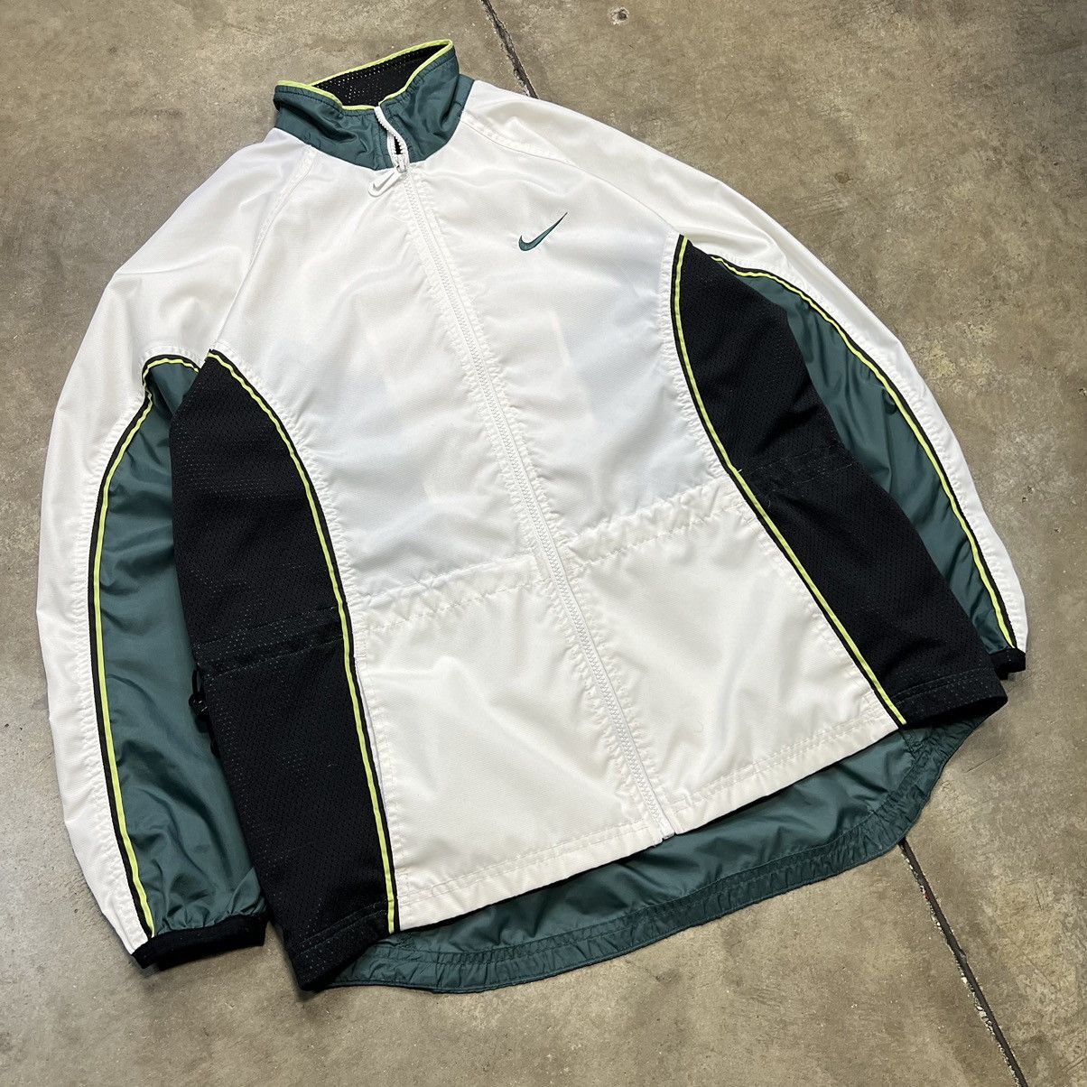 Nike × Vintage Vintage 90s Y2K Nike Mini Swoosh Windbreaker Jacket Zip Up Size US S / EU 44-46 / 1 - 2 Thumbnail