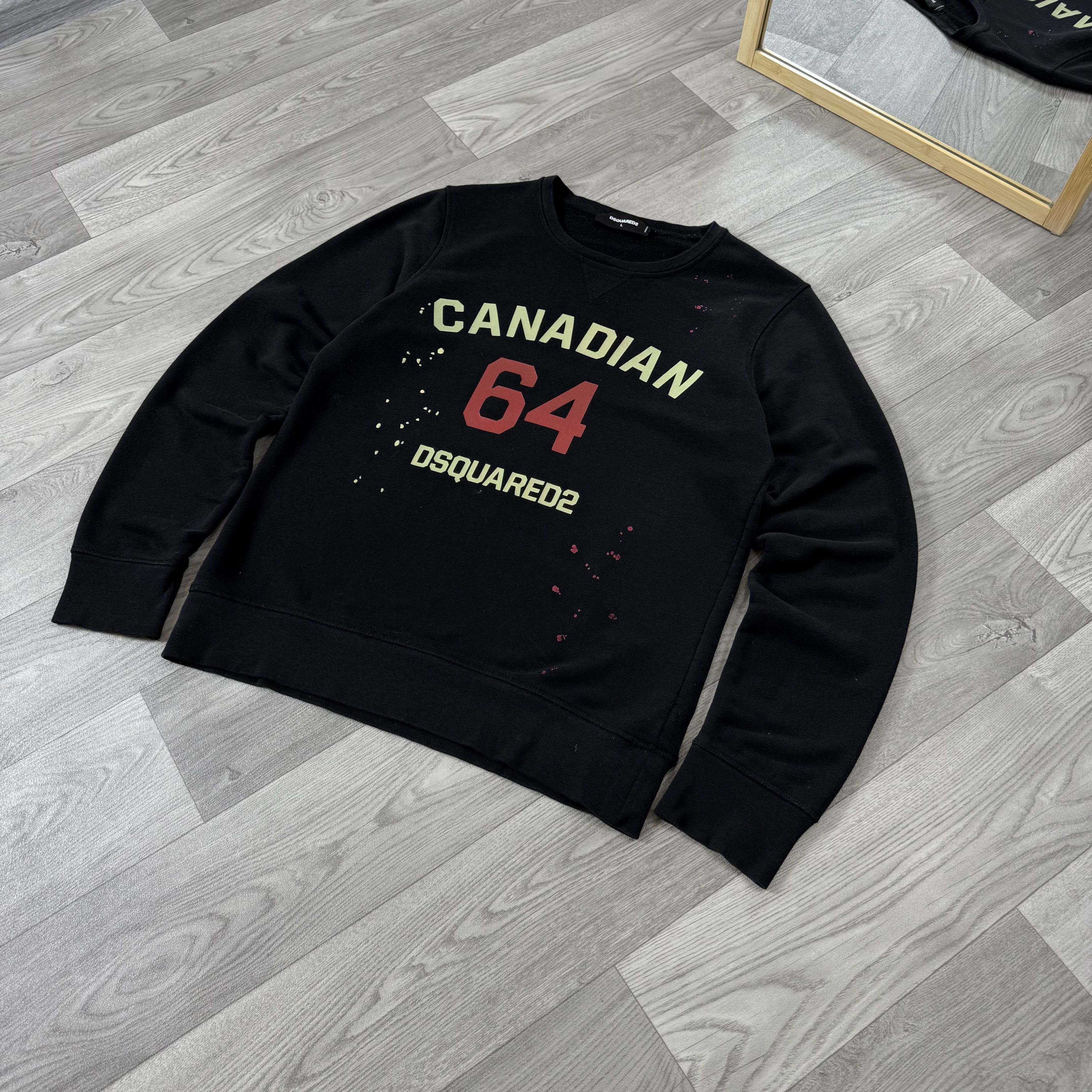 Dsquared2 Dsquared 2 Graphic Black 64 Crewneck Sweatshirt L Size US L / EU 52-54 / 3 - 4 Thumbnail