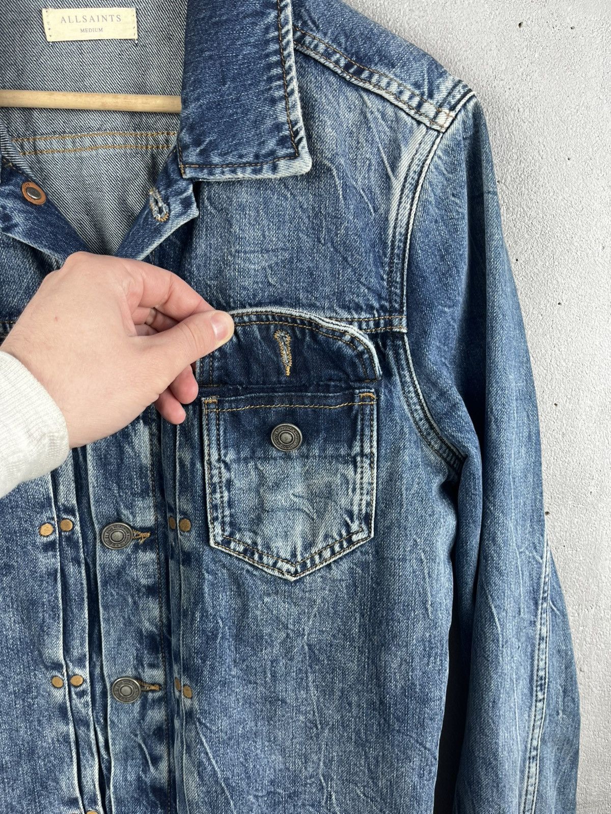 Allsaints Allsaints denim distressed jacket Size US M / EU 48-50 / 2 - 12 Thumbnail