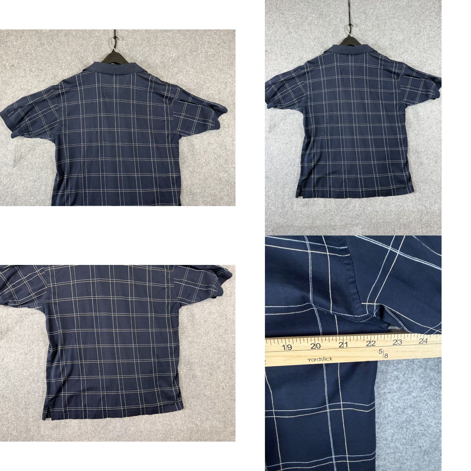 Wrangler VINTAGE Wrangler George Strait Polo Shirt Mens M Navy Blue Plaid Short Sleeve Size US M / EU 48-50 / 2 - 8 Thumbnail