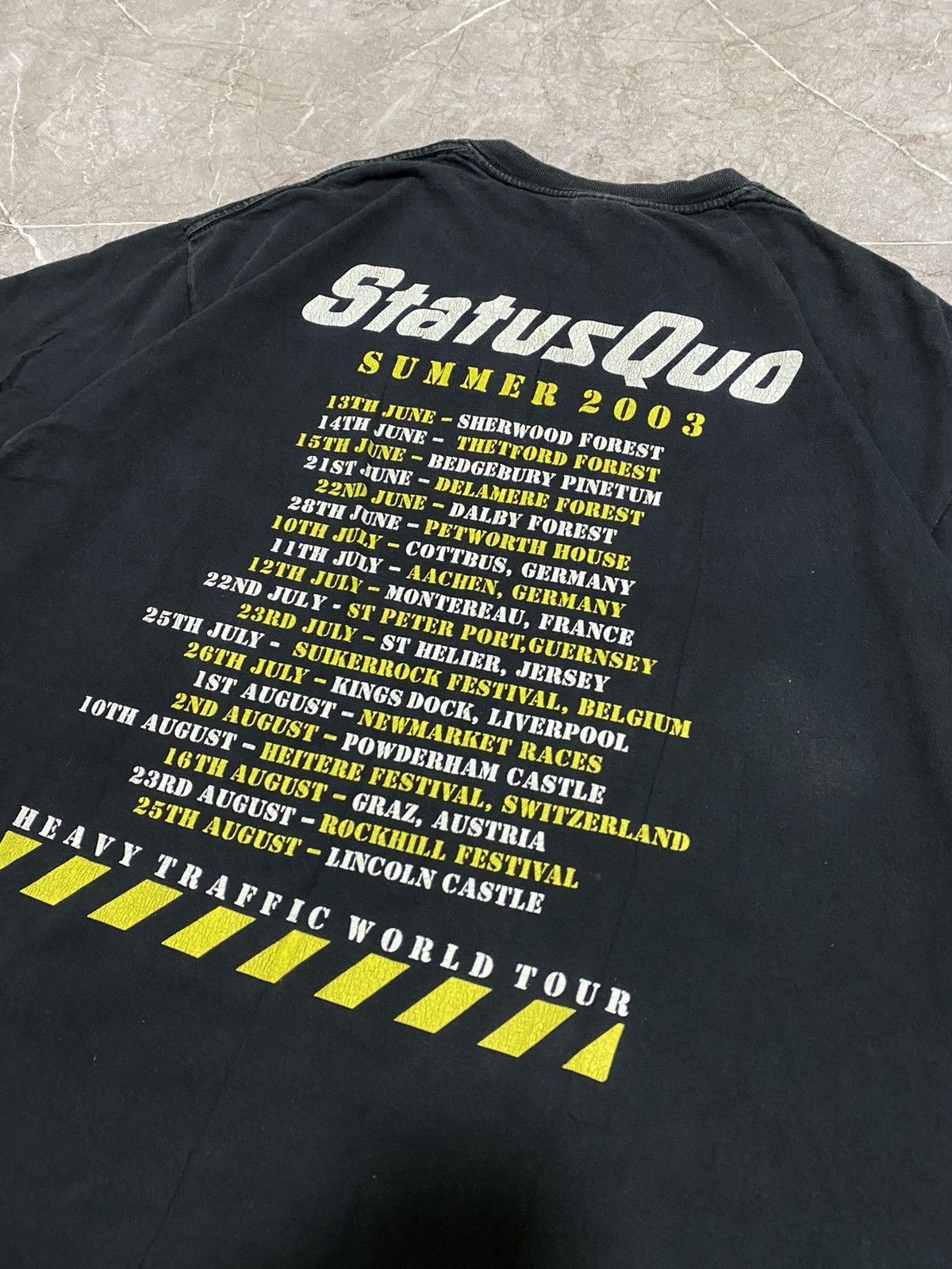 Band Tees × Vintage VTG Status Quo Heavy Traffic World Tour T Shirt Summer 2003 Size US XL / EU 56 / 4 - 9 Thumbnail