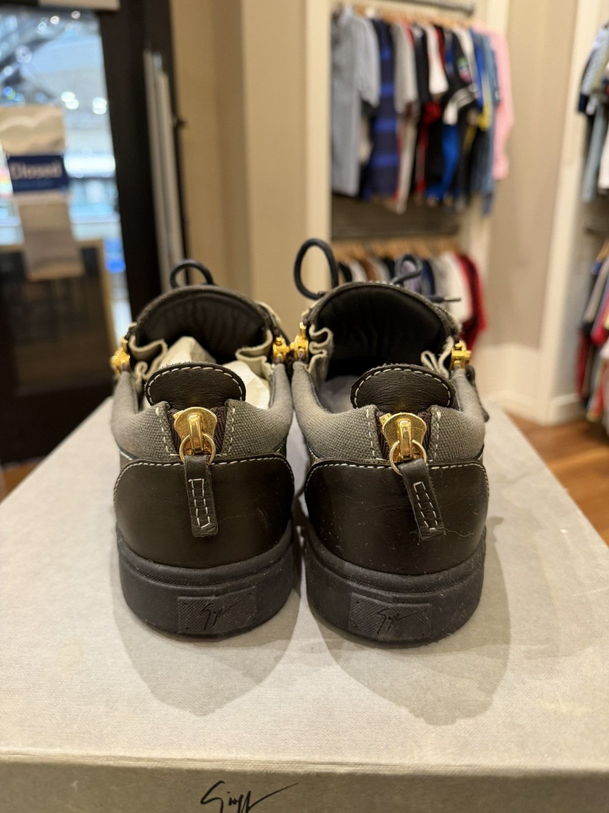Giuseppe Zanotti Giuseppe Zanotti Frankie Low Top Leather Sneaker Size US 8 / IT 38 - 6 Thumbnail
