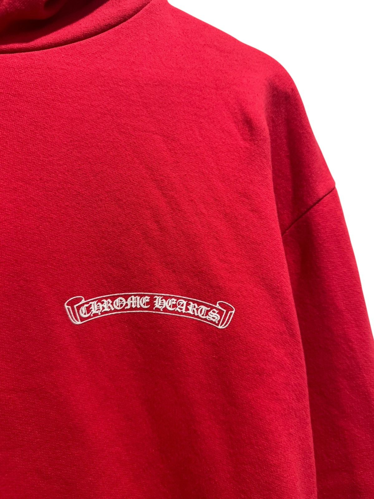 Chrome Hearts Chrome Hearts Online Exclusive Scroll Logo Hoodie Red Size US S / EU 44-46 / 1 - 2 Thumbnail
