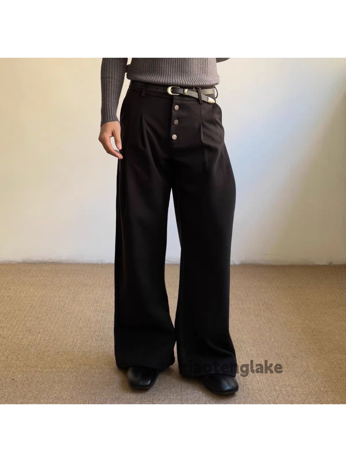 Vintage ltx vintage retro woolen wide Leg cleanfit yuppie pants Size US 32 / EU 48 - 1 Thumbnail