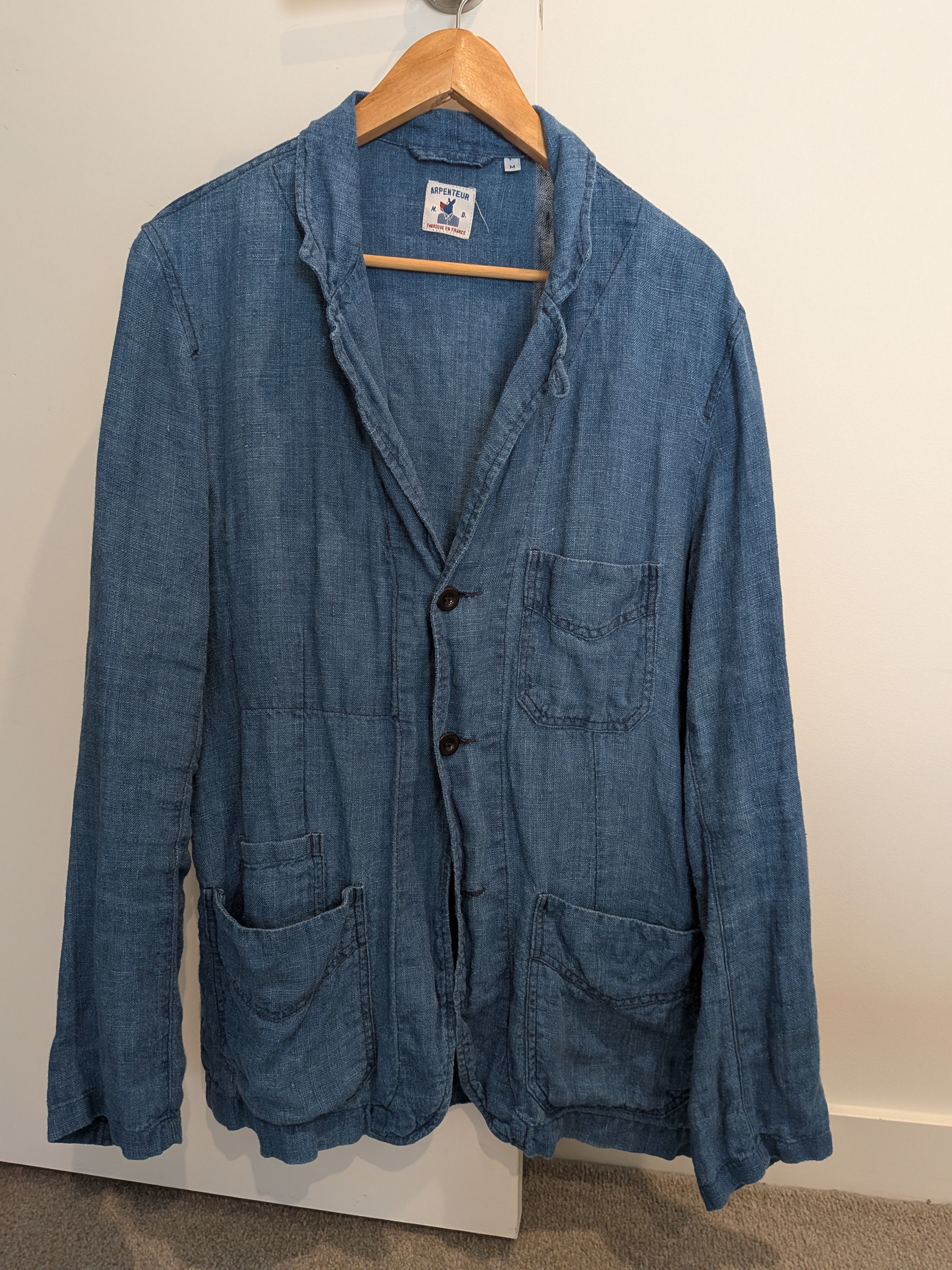 Arpenteur Arpenteur Villefranche Jacket - Indigo Dyed Linen Size US M / EU 48-50 / 2 - 1 Thumbnail
