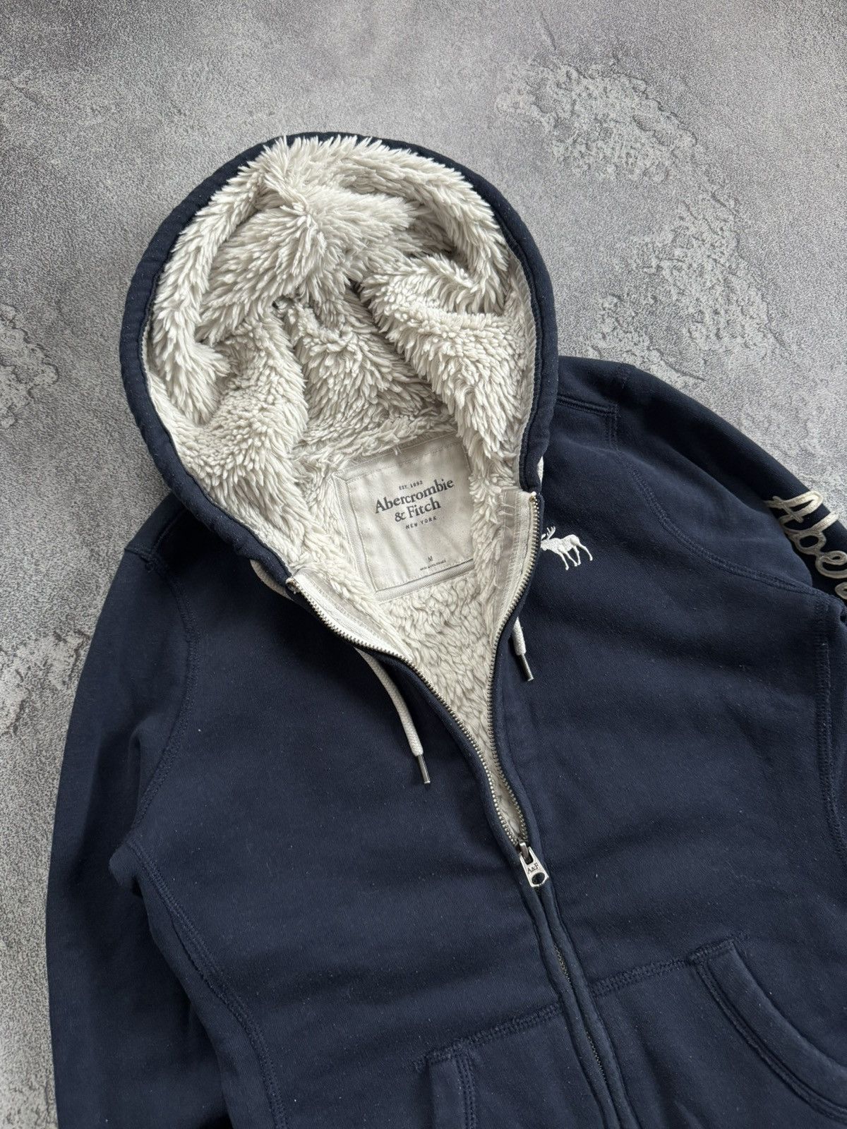 Abercrombie & Fitch Abercrombie & Fitch M/size lined sherpa hoodie fur LGB Y2K Size M / US 6-8 / IT 42-44 - 2 Thumbnail