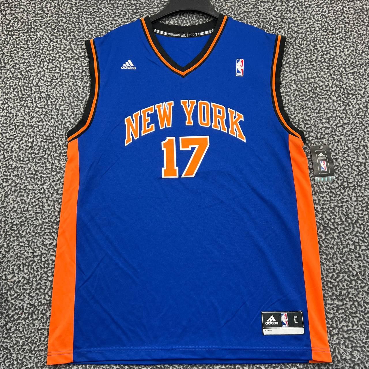Adidas New York Knicks Lin #17 Jersey Shirt Men Large Adidas New L Size US L / EU 52-54 / 3 - 1 Thumbnail