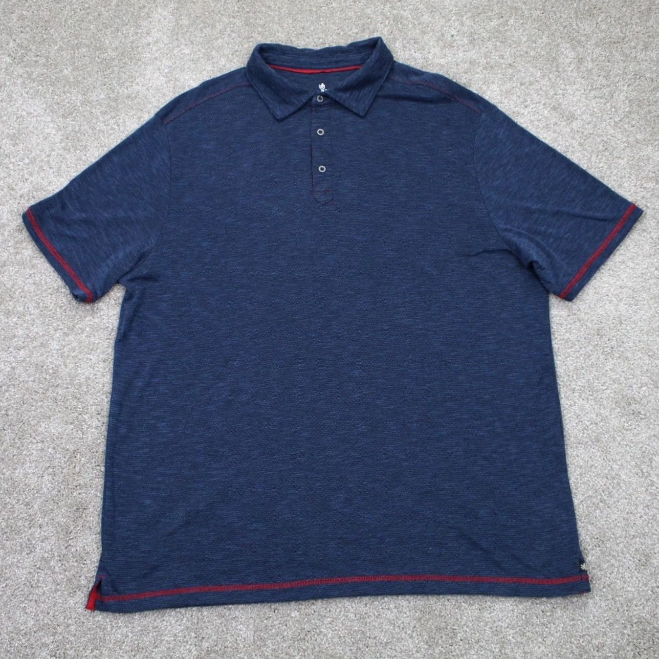 Nat Nast Nat Nast Polo Shirt Mens XL Blue w/ Red Trim Polyester/Cotton Short Sleeve Size US XL / EU 56 / 4 - 2 Thumbnail