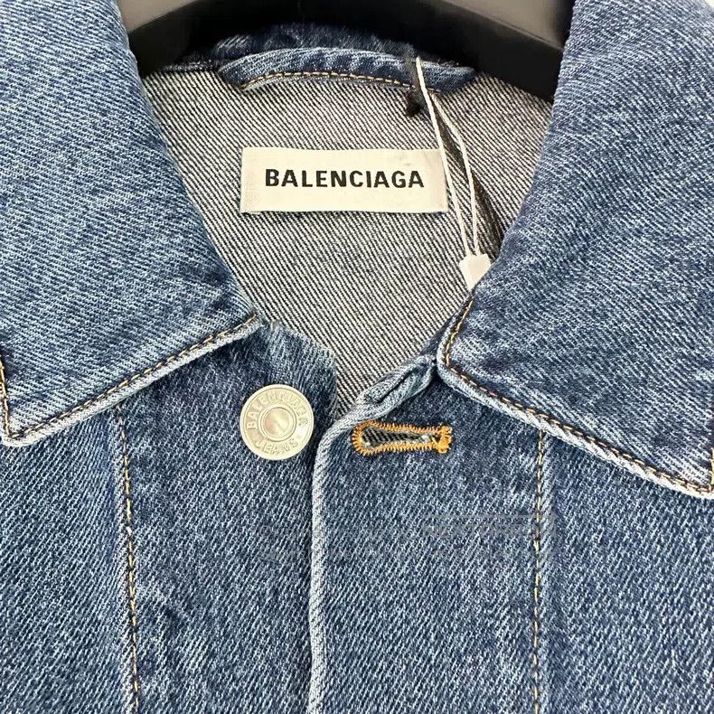 Balenciaga Balenciaga Front and back letter logo denim jacket Size XXS / US 00 / IT 34 - 4 Thumbnail