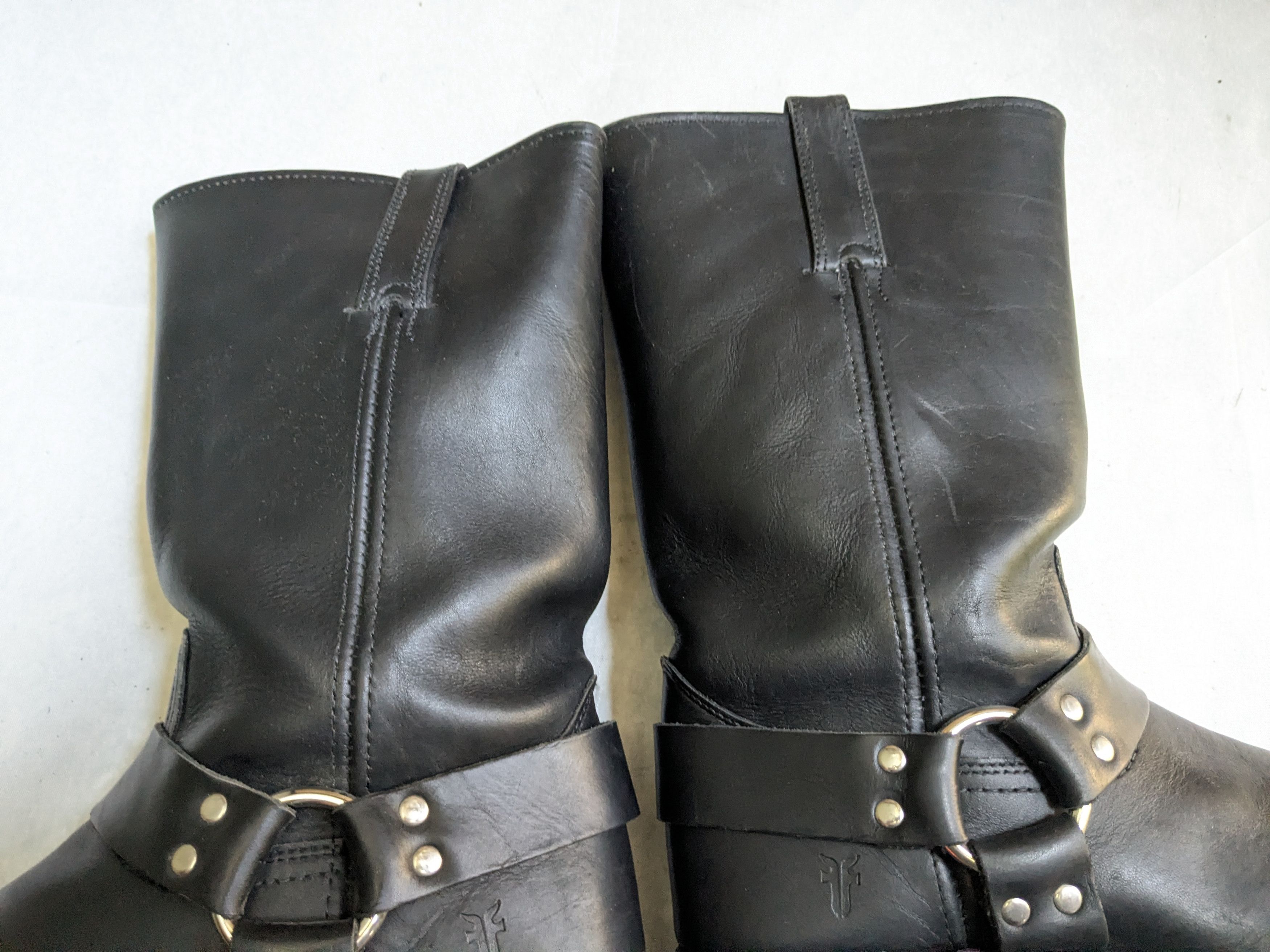 Frye Frye Harness Boots Black 12 M Leather Buckle Size US 12 / EU 45 - 9 Thumbnail