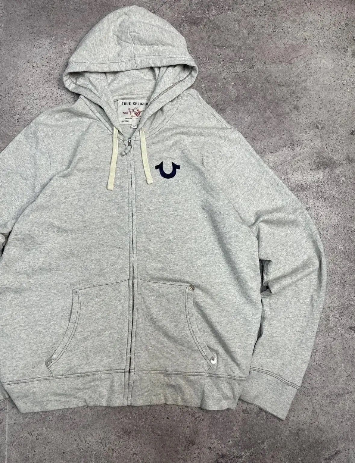 Japanese Brand × True Religion Vintage True Religion Y2K Avantgarde Zip Hoodie Size US XXL / EU 58 / 5 - 4 Thumbnail