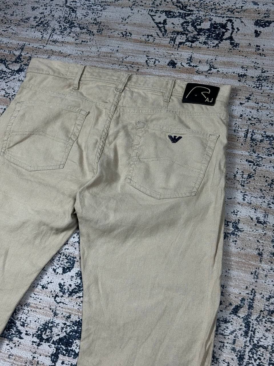 Armani Armani Luxuri Linen Beige Jeans Pants Size US 36 / EU 52 - 12 Thumbnail