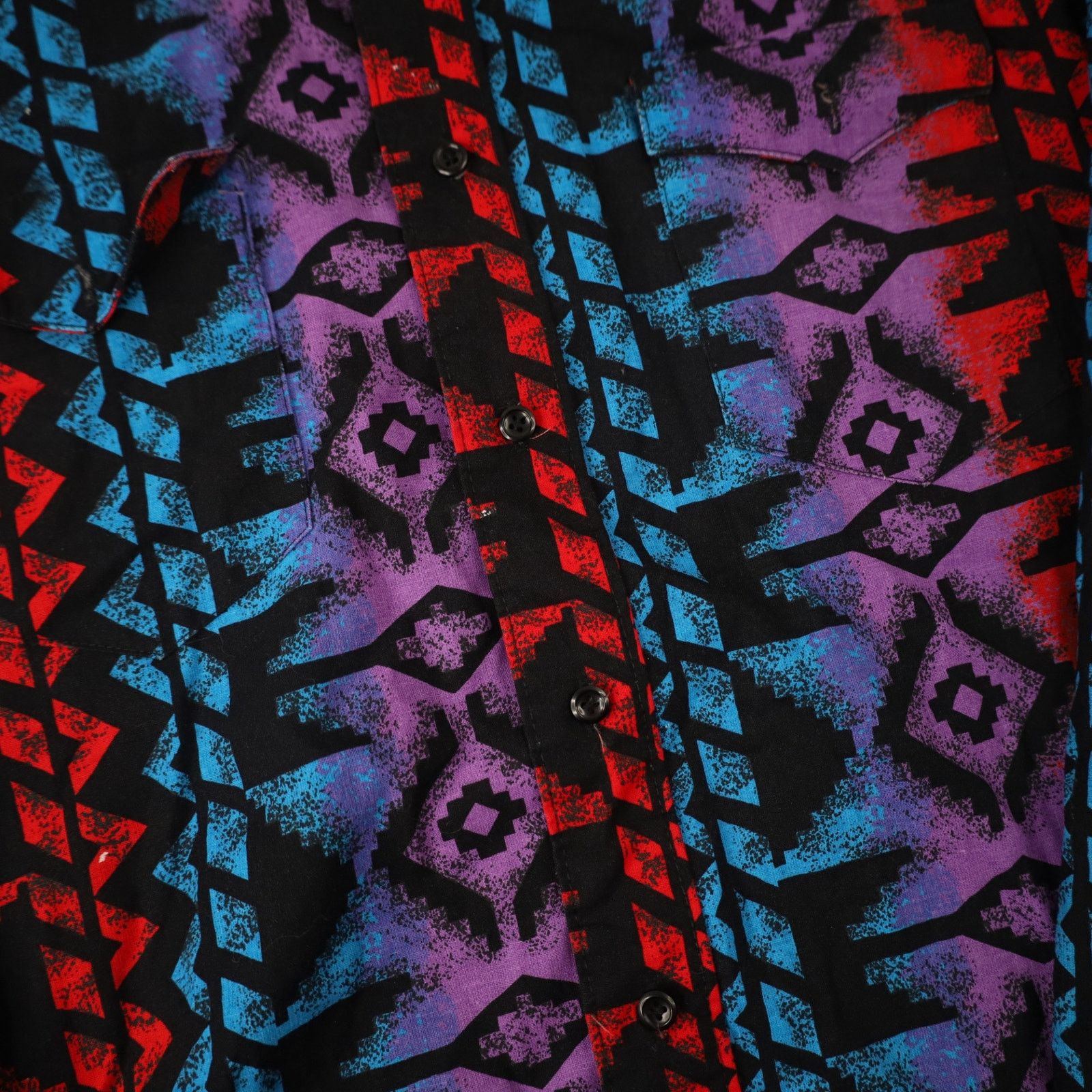 Vintage × Wrangler Vintage Wrangler Vibrant Southwestern Print Cowboy Shirt Size US L / EU 52-54 / 3 - 5 Thumbnail