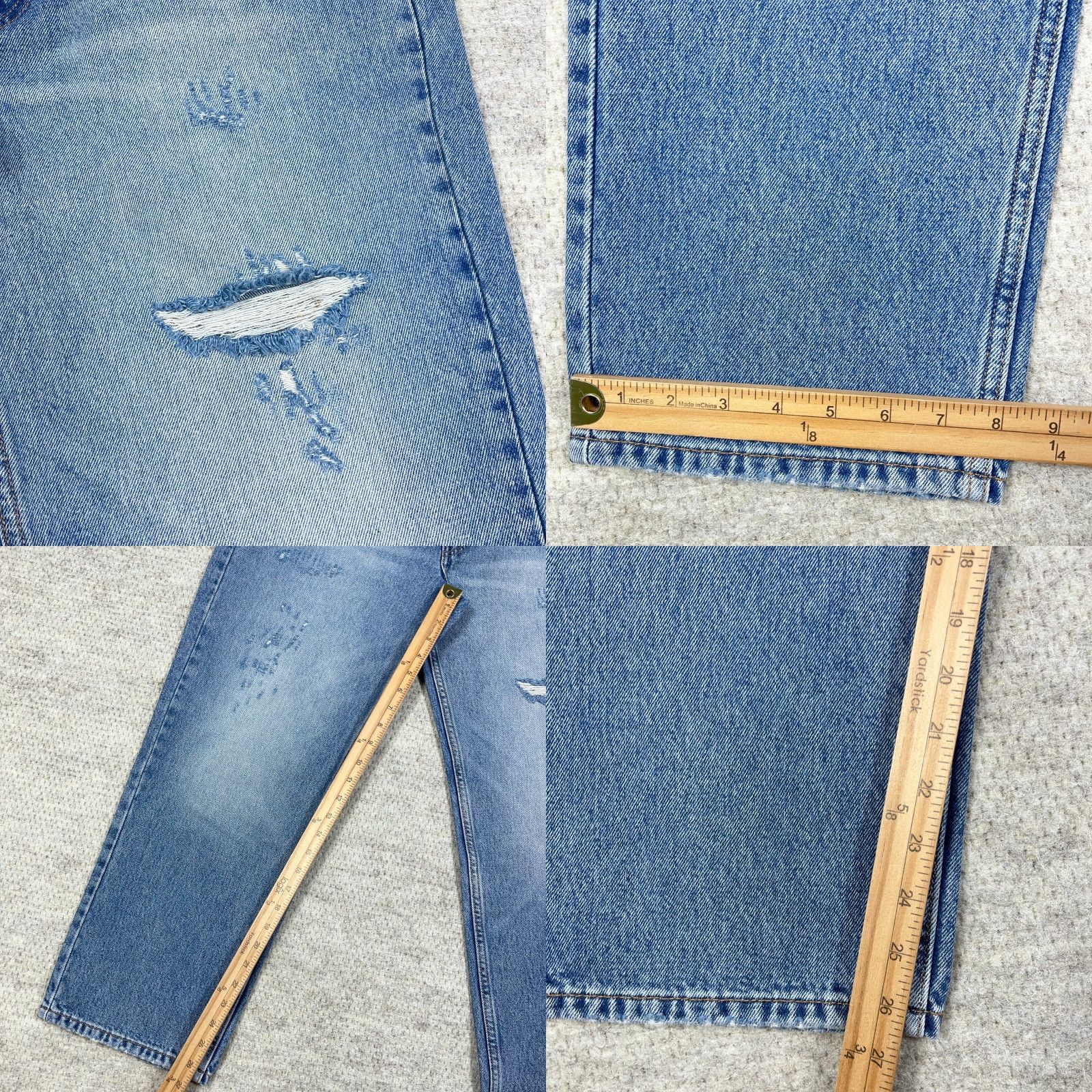 Levi's Levis 550 Jeans Men 36x29 Relaxed Fit Baggy Distressed Faded Med Wash 100% Cotto Size US 36 / EU 52 - 8 Thumbnail