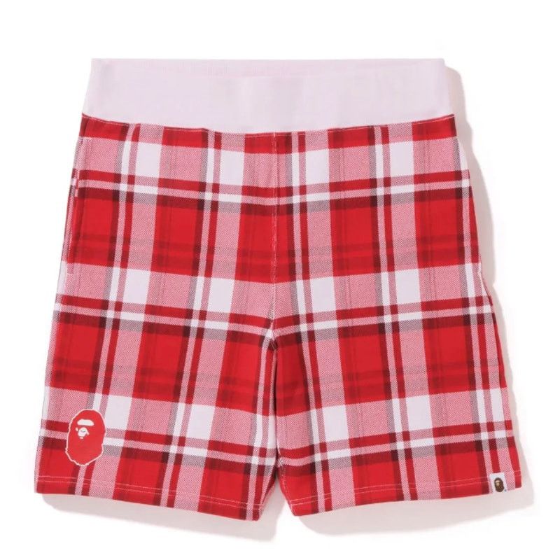 Bape BAPE CHECK GIFT SWEAT SHORTS Size US 30 / EU 46 - 1 Thumbnail