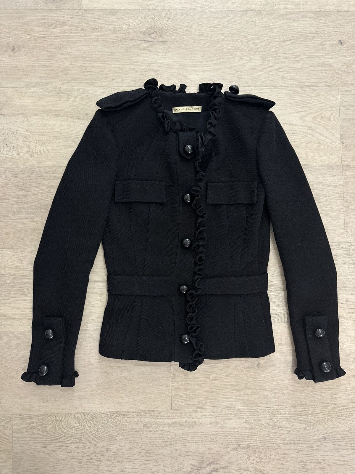 image of Balenciaga Fall 2006 By Nicolas Ghesquiere Jacket in Black, Women's (Size Small)