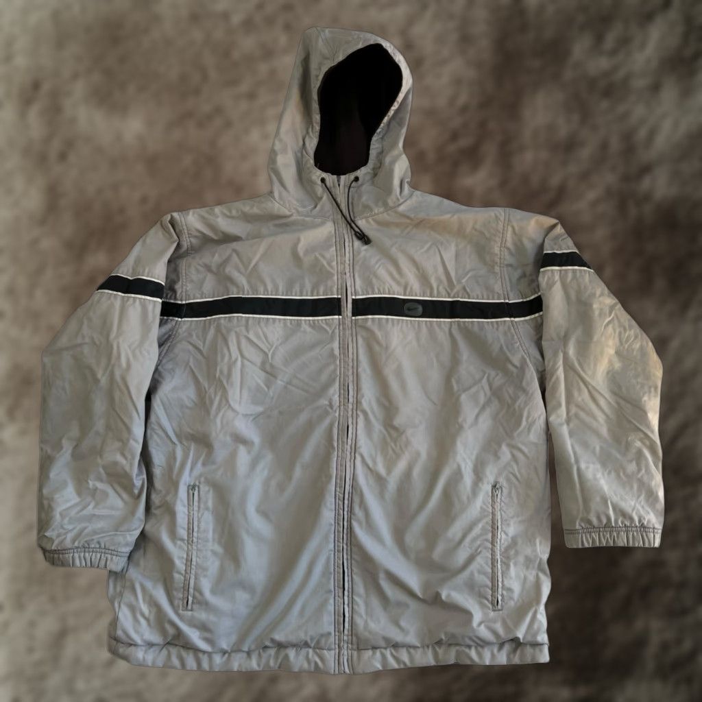 Nike VINTAGE Nike Reversible Hooded Jacket XL Gray Black Fleece Puffer Jacket Size US XL / EU 56 / 4 - 1 Thumbnail