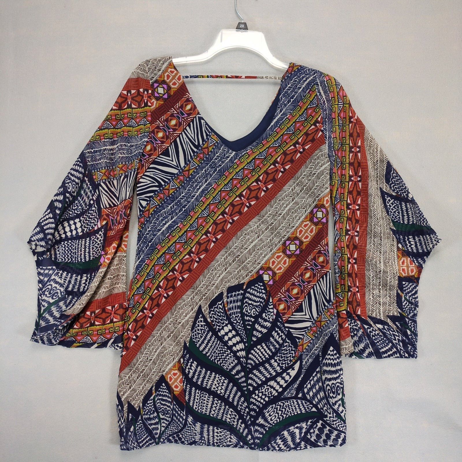 Other Pink Owl Oversized Sheer Kimono Flare Sleeve Boho Mini Dress Size S / US 4 / IT 40 - 2 Thumbnail