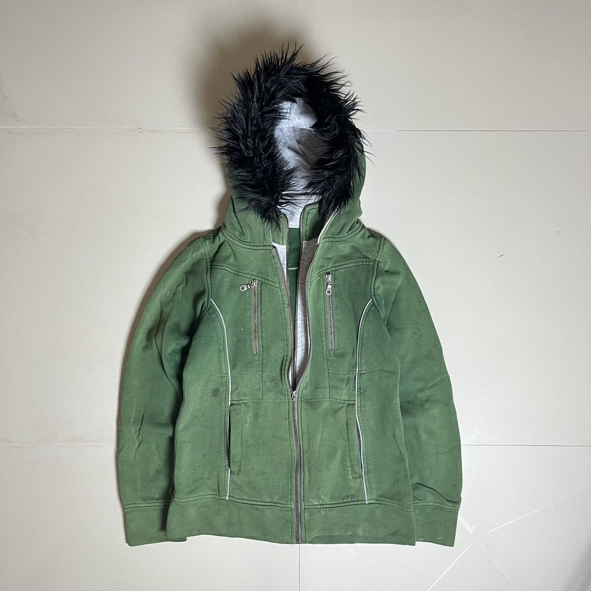 Japanese Brand Double Layer Faux Fur Hoodie Size M / US 6-8 / IT 42-44 - 3 Thumbnail