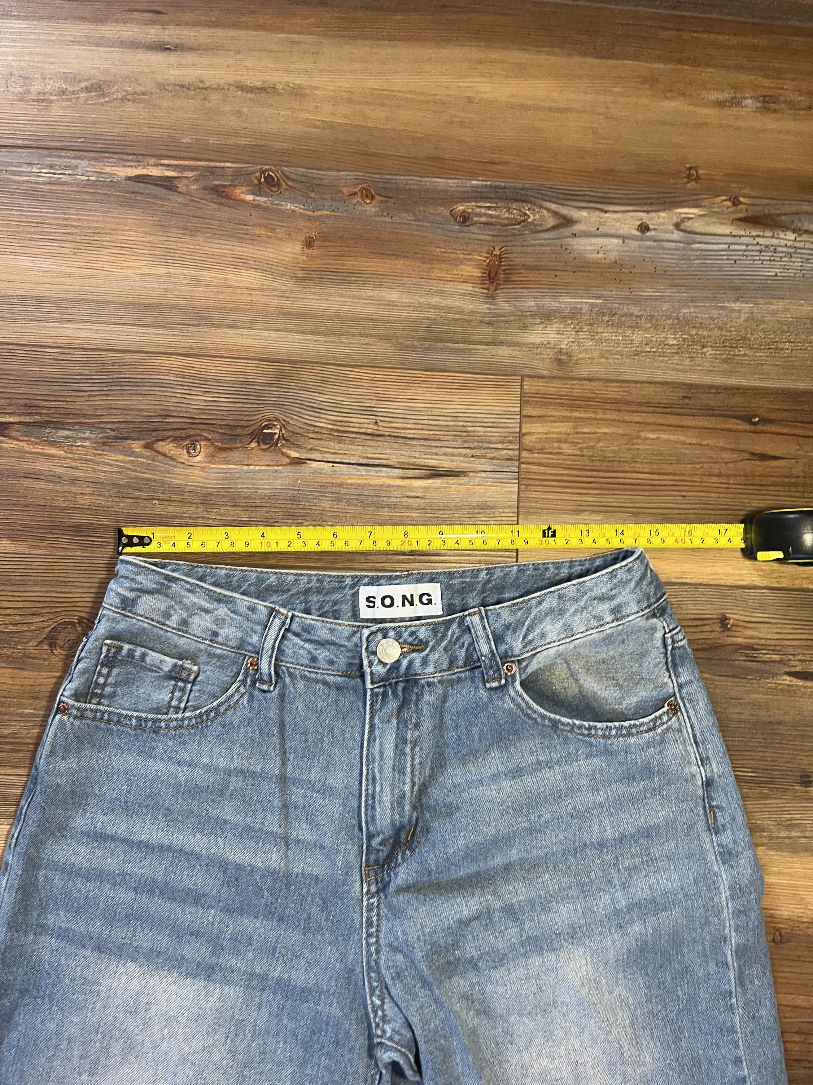 Japanese Brand Y2K Ultra Baggy Acid Wash Song Jeans Size US 29 - 6 Thumbnail
