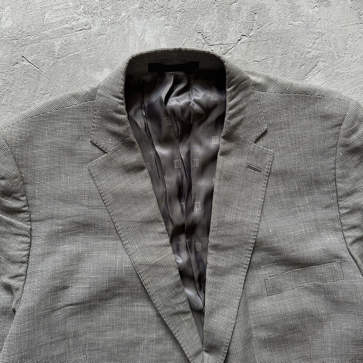 Givenchy Givenchy Grey Houndstooth Blazer Jacket Size US L / EU 52-54 / 3 - 2 Thumbnail