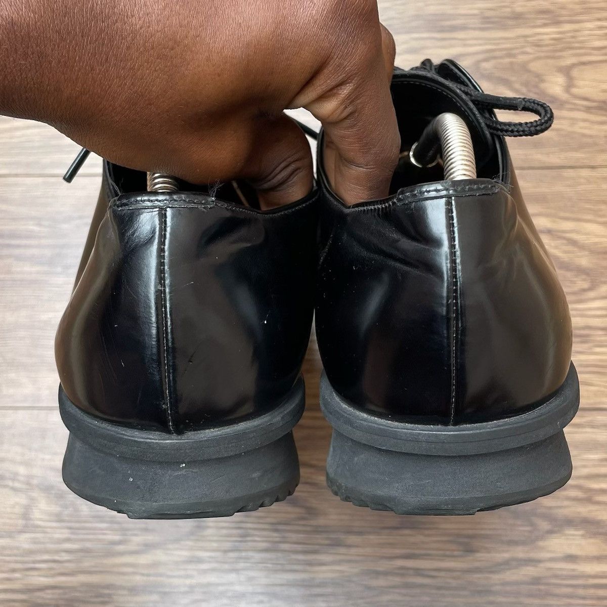 Prada Black Patent Leather Prada Chunky Brogues Shoe EU43 US10.5 Size US 10.5 / EU 43-44 - 7 Thumbnail