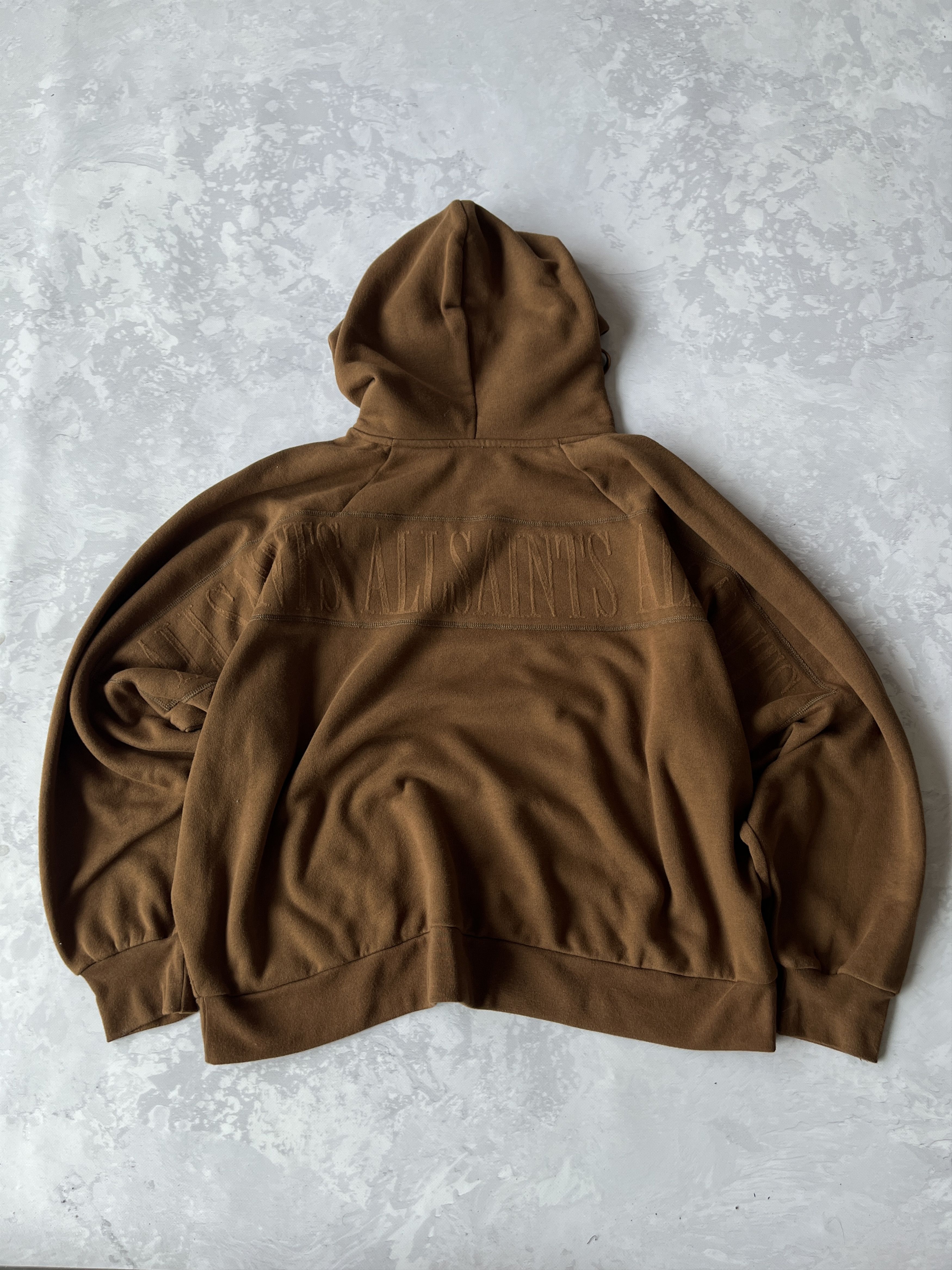 Allsaints × Vintage Vintage Allsaints Big Logo Boxy Fit Hoodie Size L / US 10 / IT 46 - 1 Thumbnail
