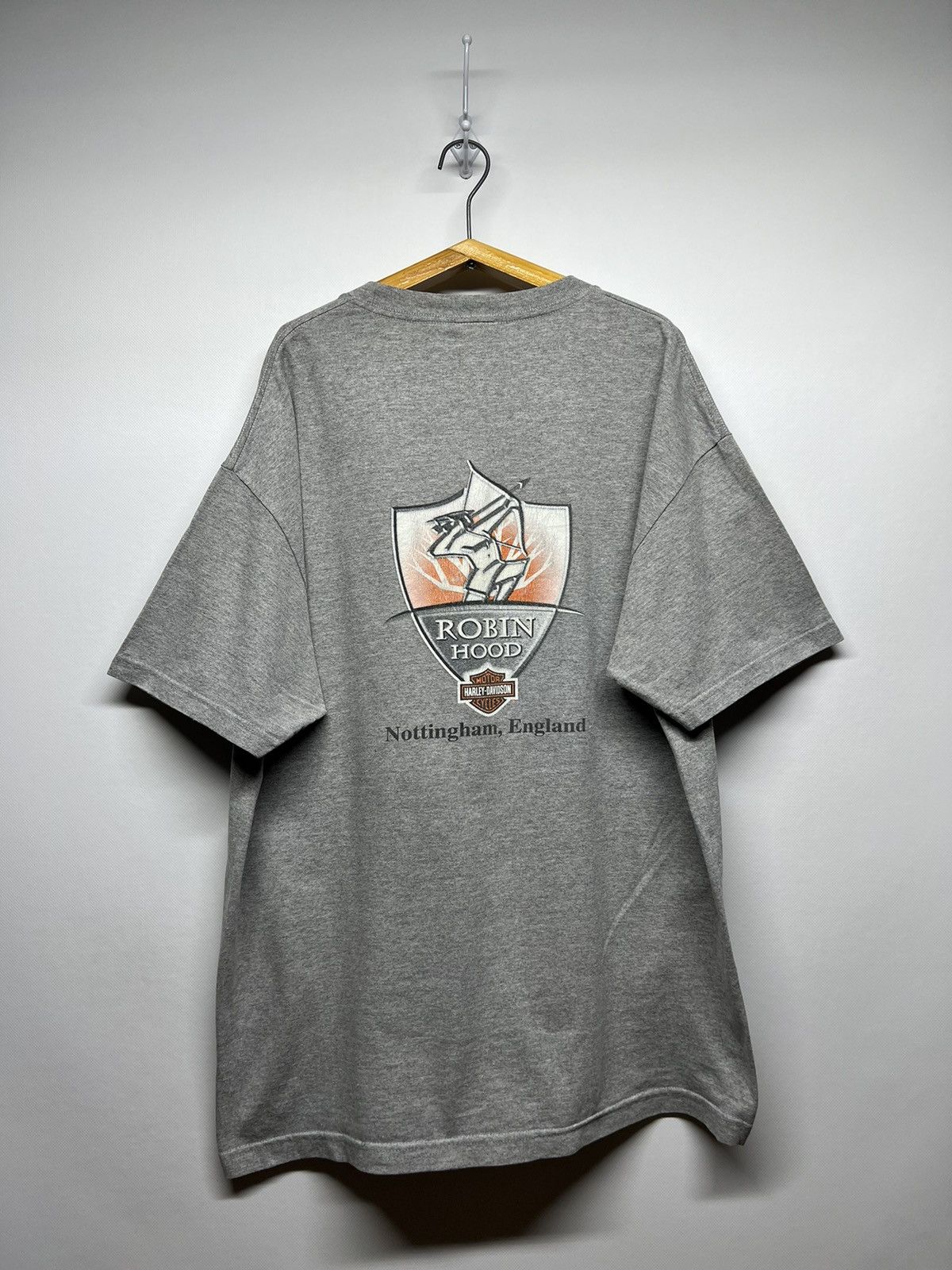 Harley Davidson × Vintage Vintage Y2k Harley Davidson Robin Hood USA Rare T-Shirt 00’s Size US XL / EU 56 / 4 - 11 Thumbnail