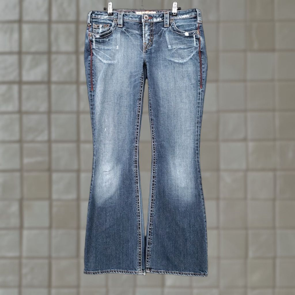 VINTAGE 1921 Jeans Womens Bootcut Low Rise Denim Size 31 Blue